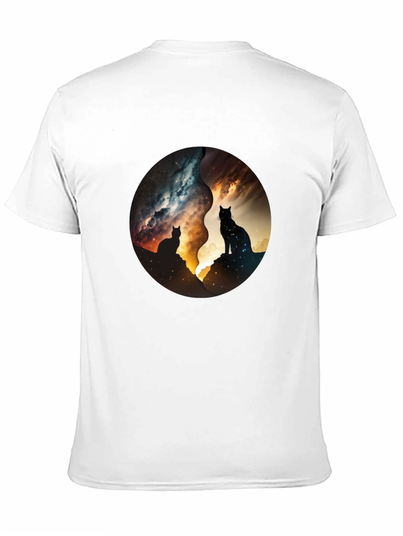 Yin Yang Cats Galaxy Tee