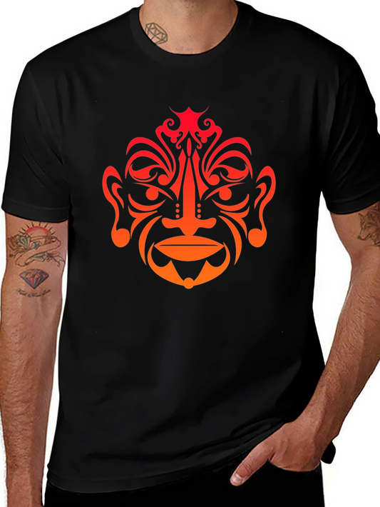 Tribal Mask Graphic Tee - Cool Streetwear T-Shirt