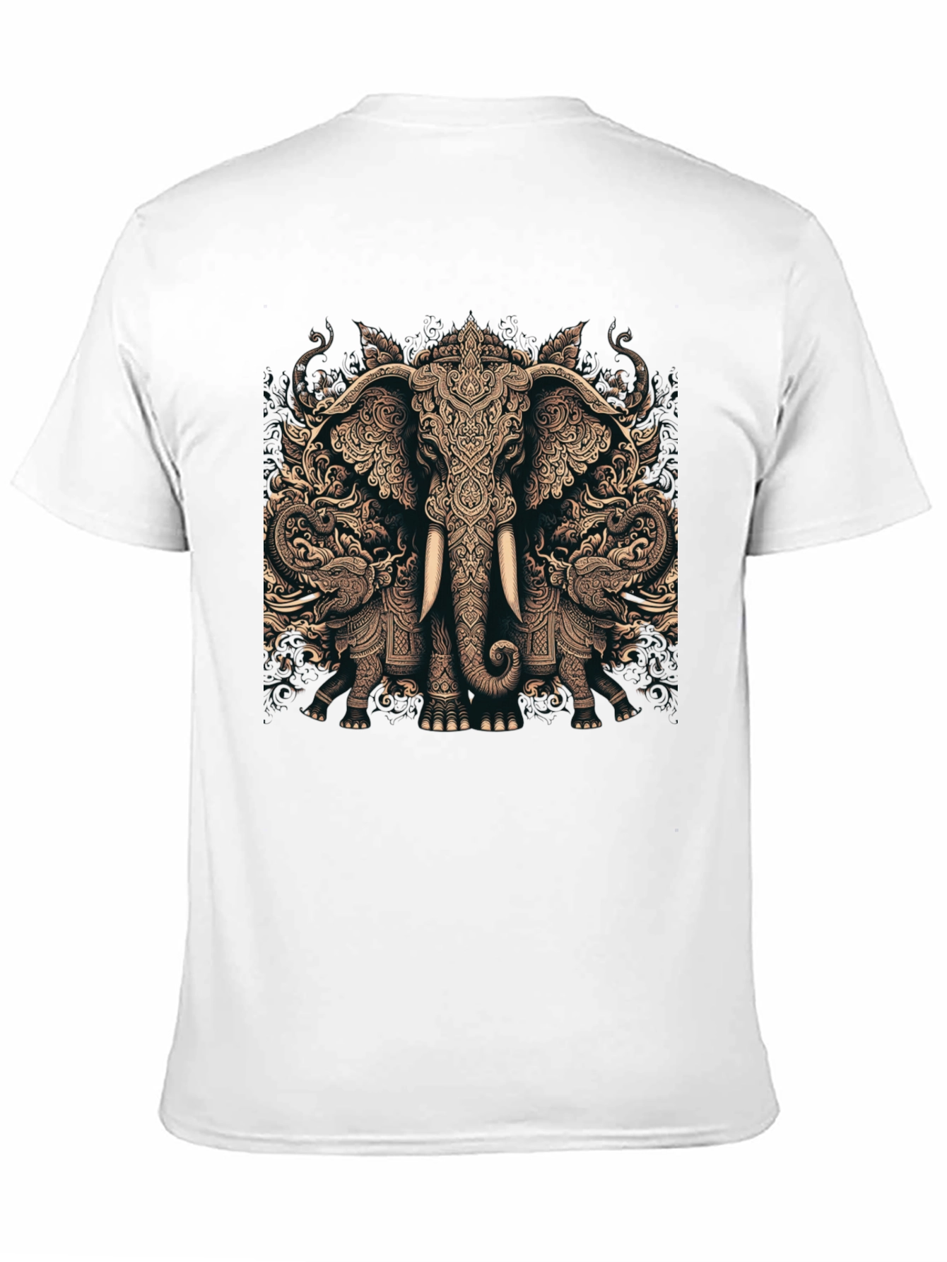 Elephant Graphic Print Black T-Shirt