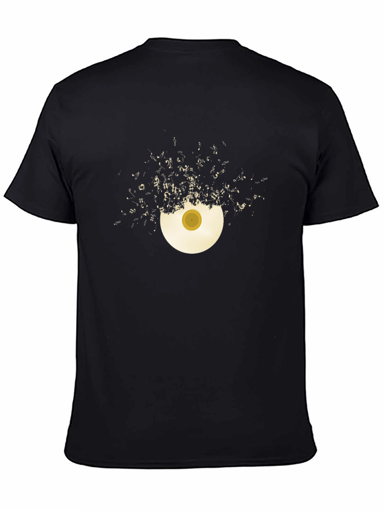 Music Note Vinyl Record Graphic T-Shirt