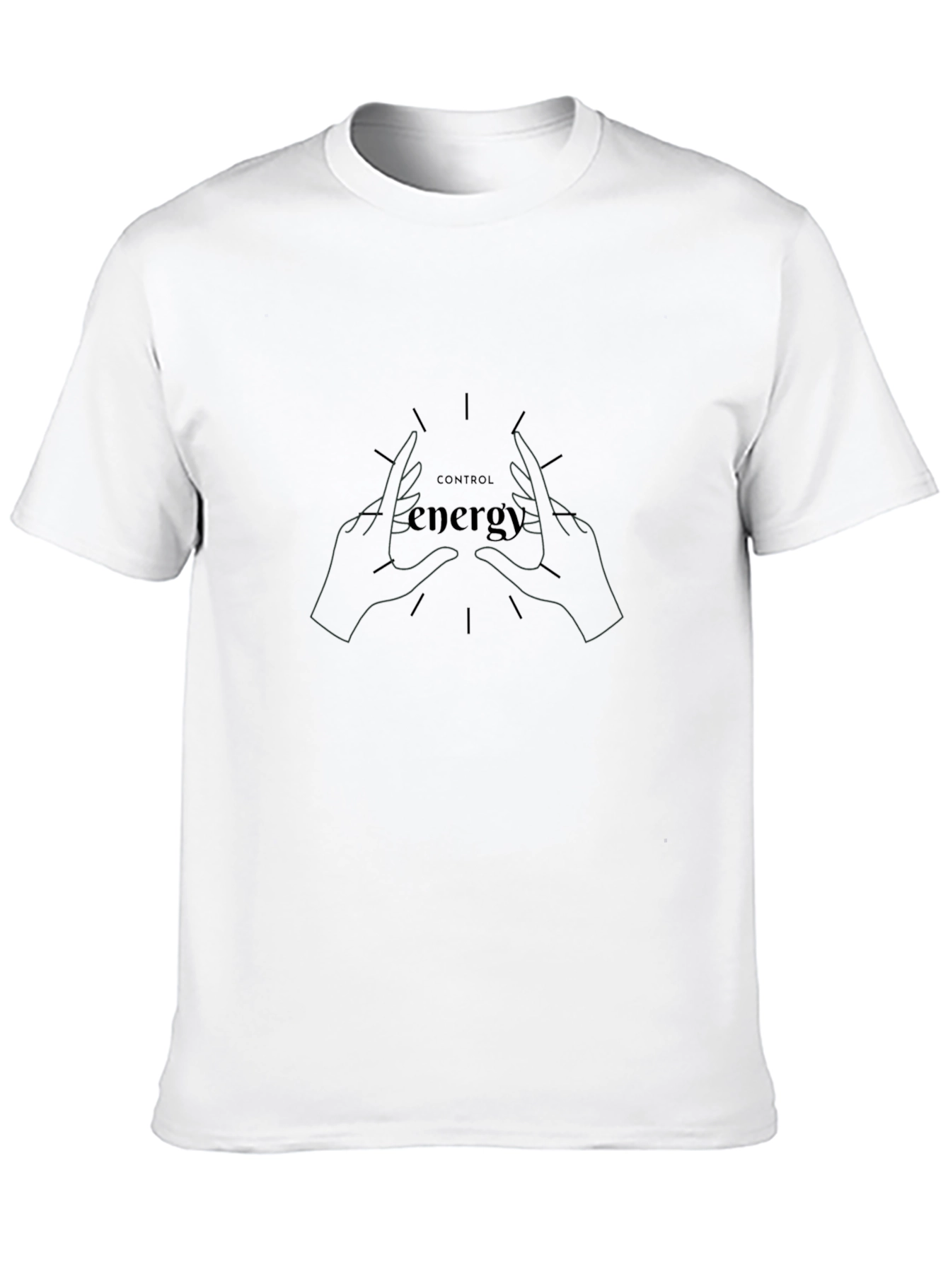 Energy Hands Graphic Tee - Black Cotton Comfort
