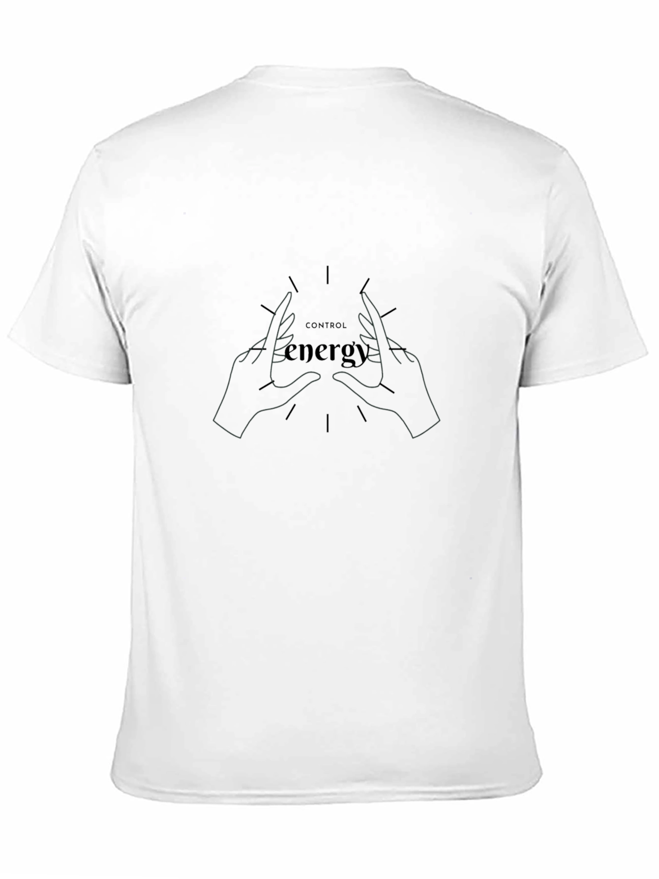 Energy Hands Graphic Tee - Black Cotton Comfort