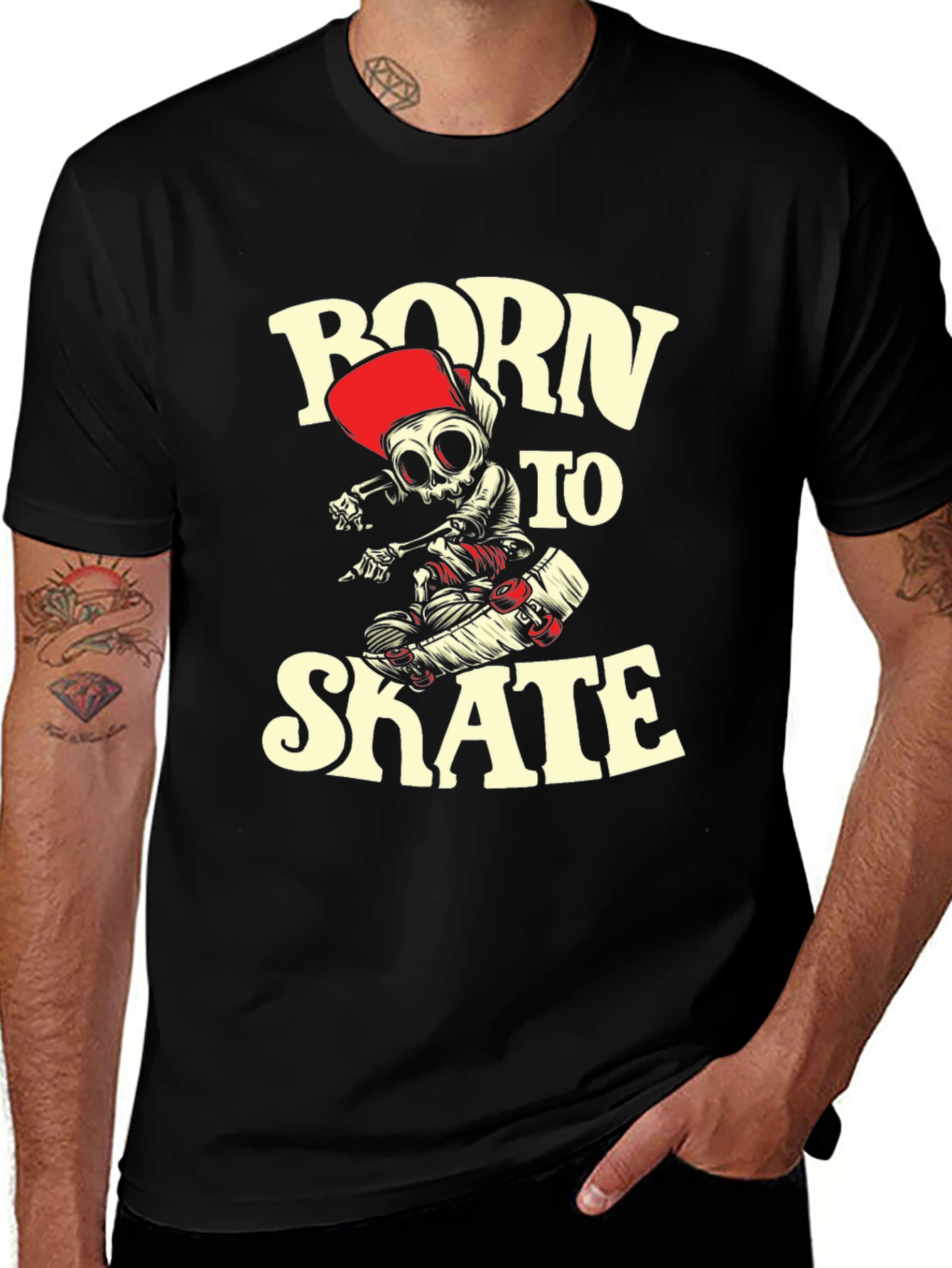 Born to Skate Graphic Tee - Black