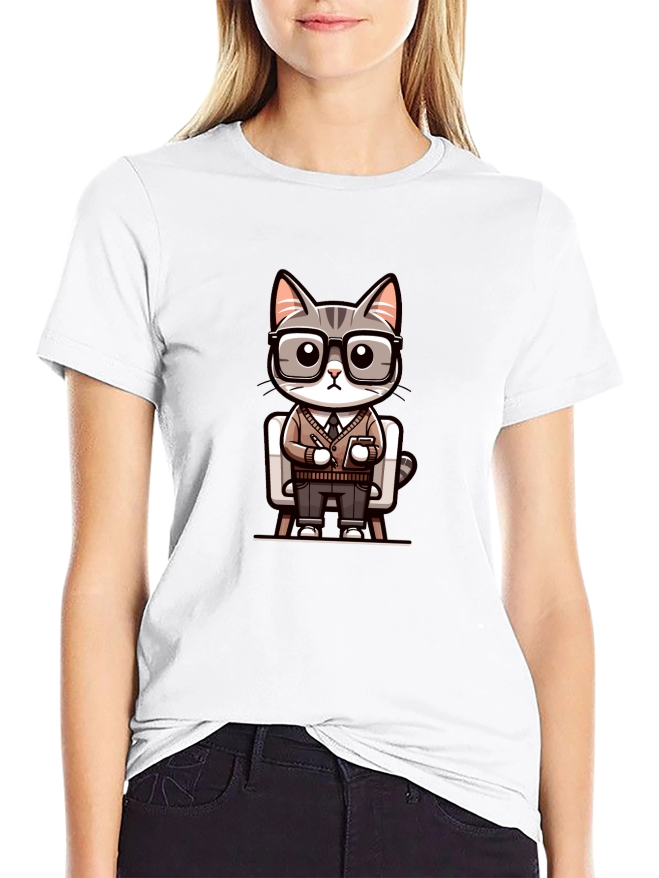 Professor Cat T-Shirt - Stylish & Unique Design