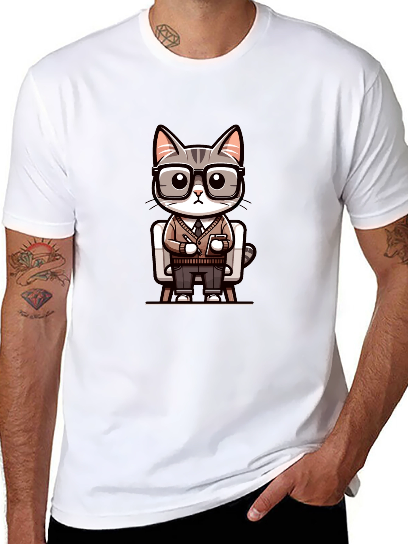 Professor Cat T-Shirt - Stylish & Unique Design