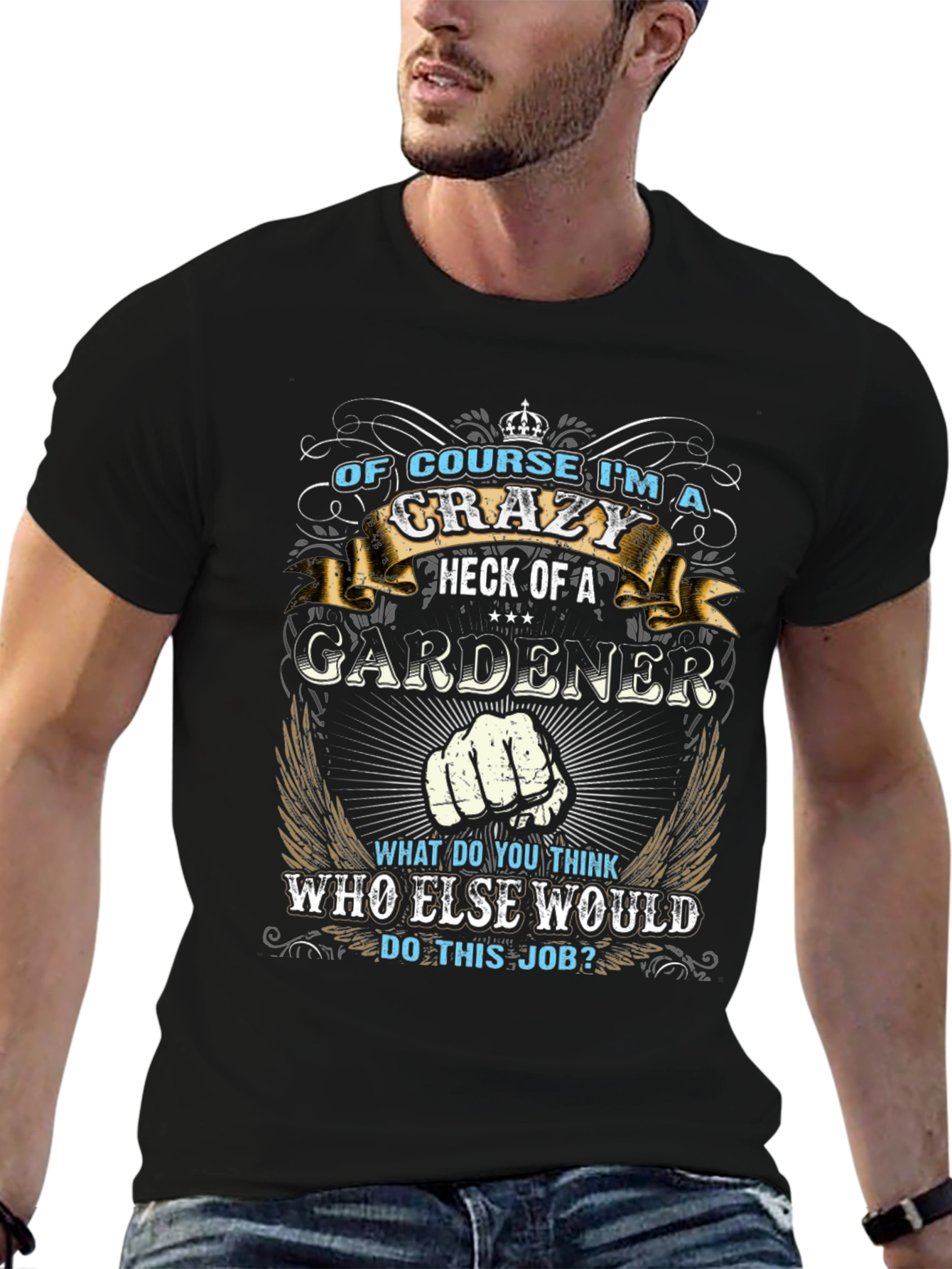 Crazy Gardener T-Shirt - Perfect Gift for Gardeners