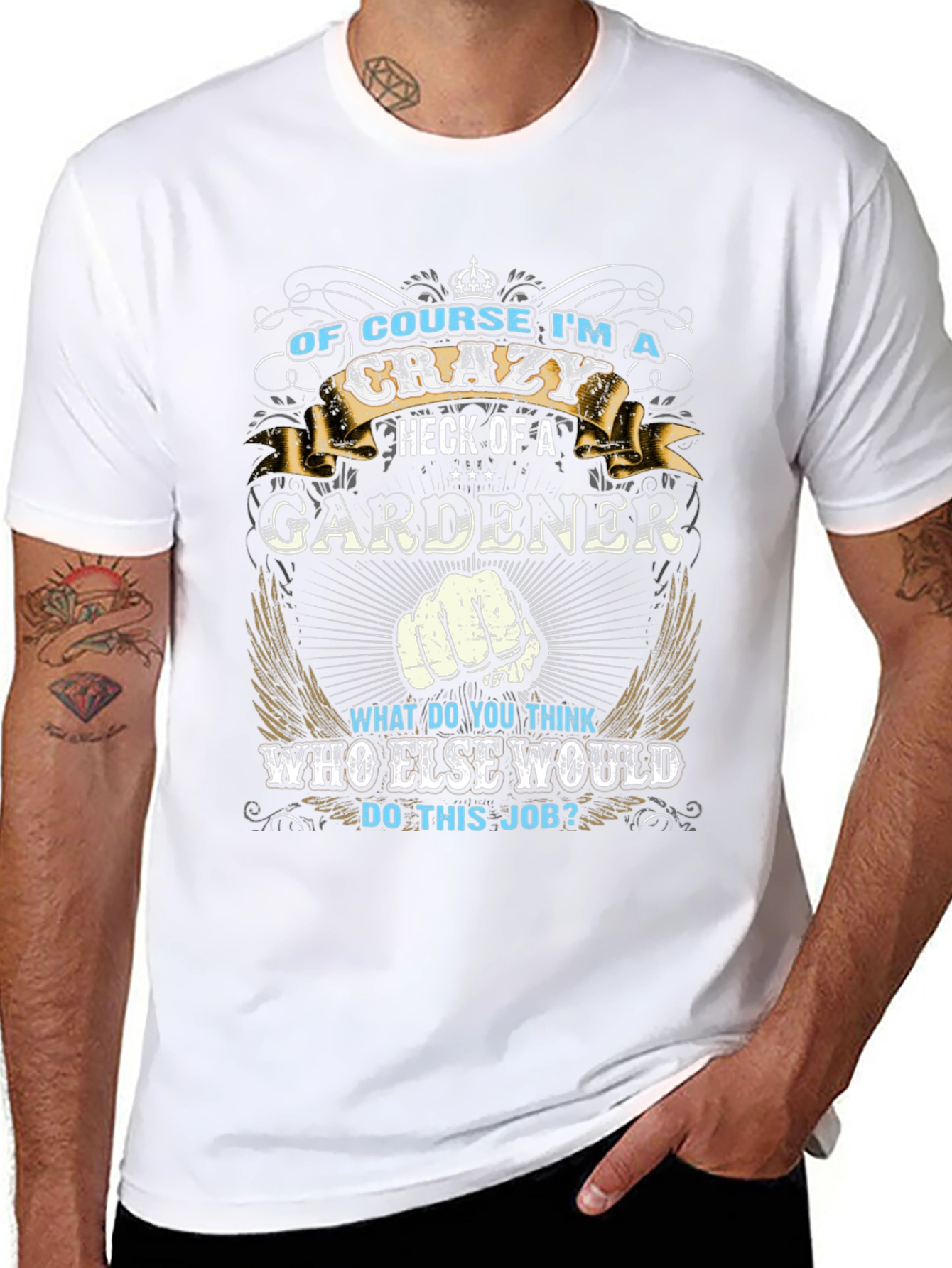 Crazy Gardener T-Shirt - Perfect Gift for Gardeners
