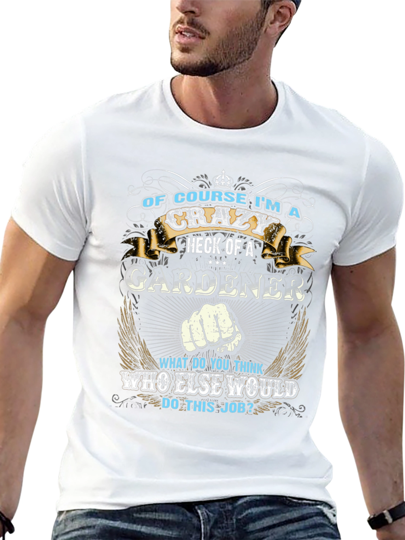 Crazy Gardener T-Shirt - Perfect Gift for Gardeners