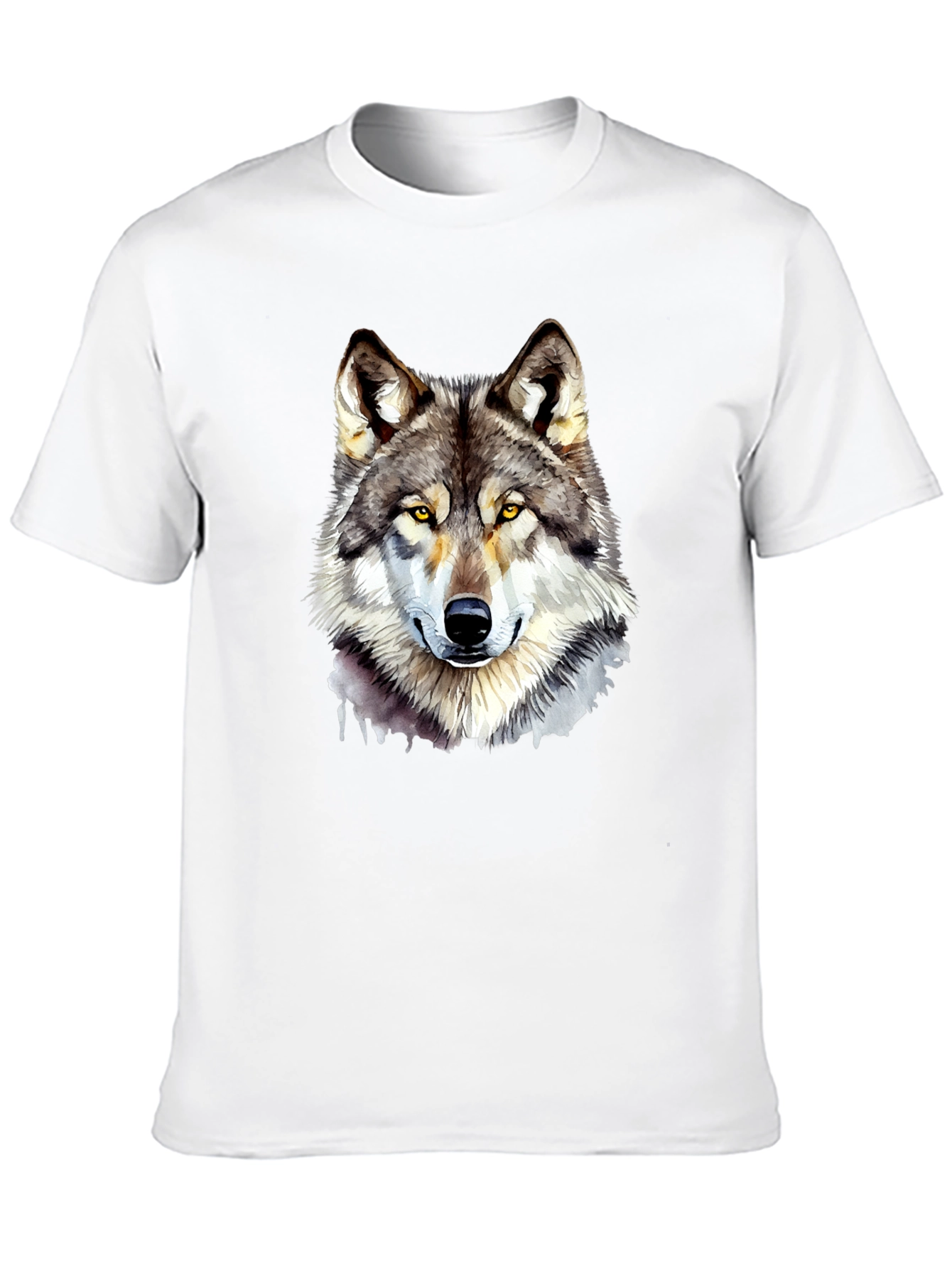 Wolf Graphic Print Black T-Shirt