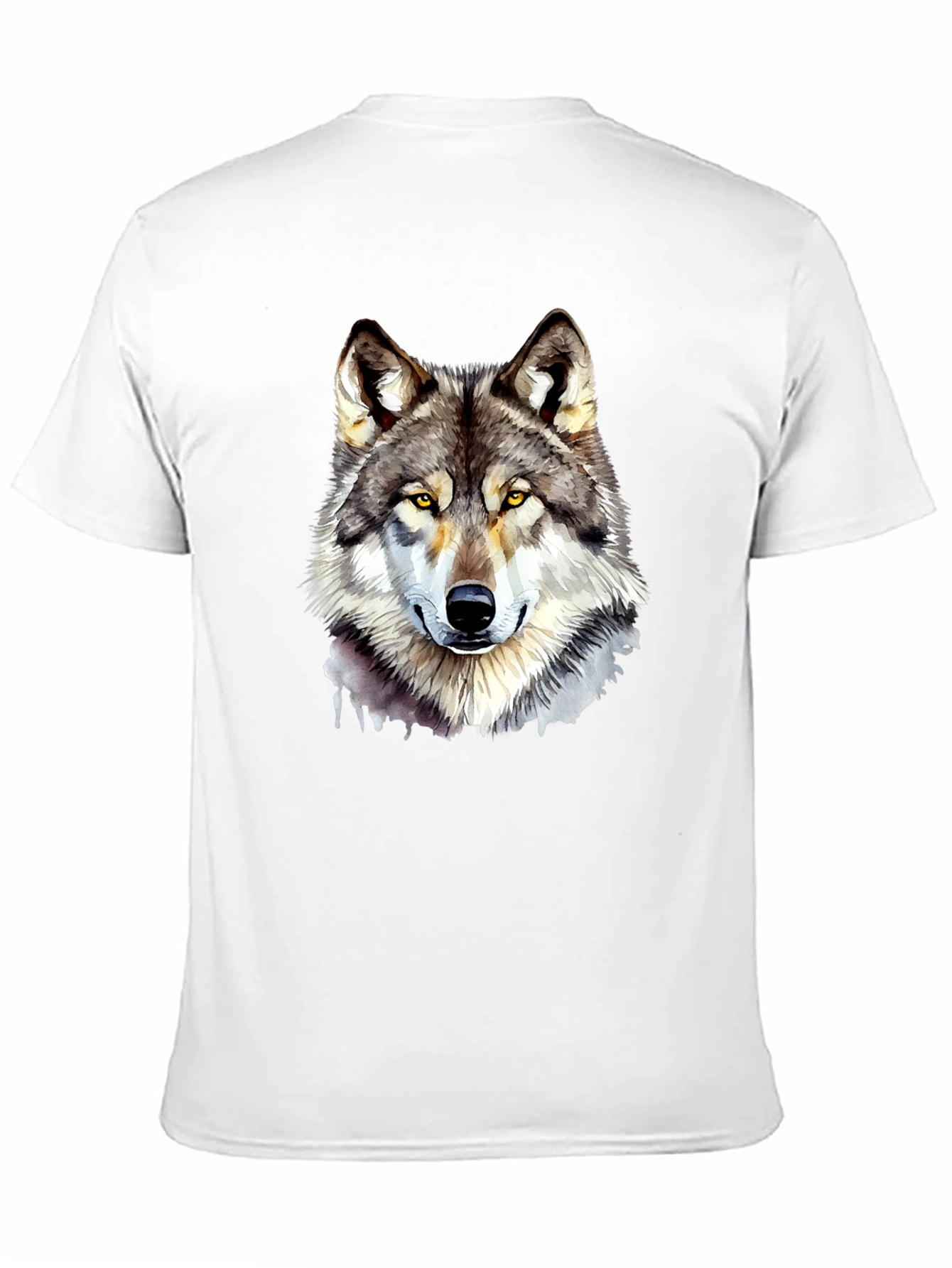 Wolf Graphic Print Black T-Shirt