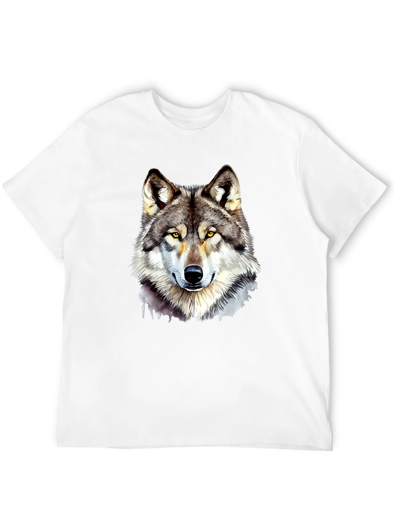 Wolf Graphic Print Black T-Shirt