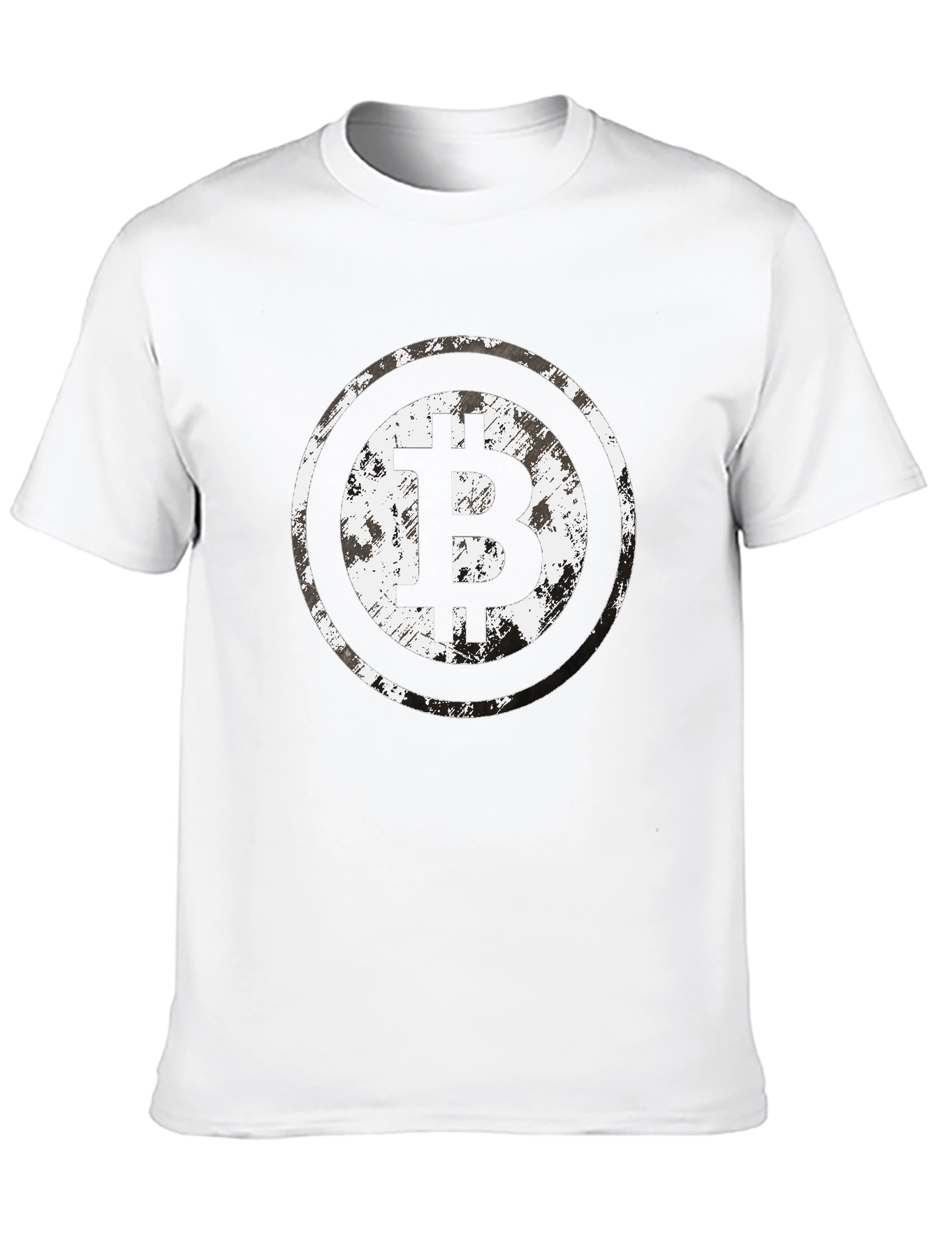 Bitcoin Grunge Circle Tee - Crypto Currency T-Shirt