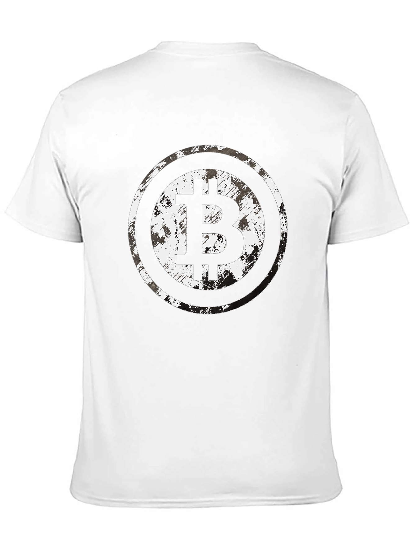 Bitcoin Grunge Circle Tee - Crypto Currency T-Shirt