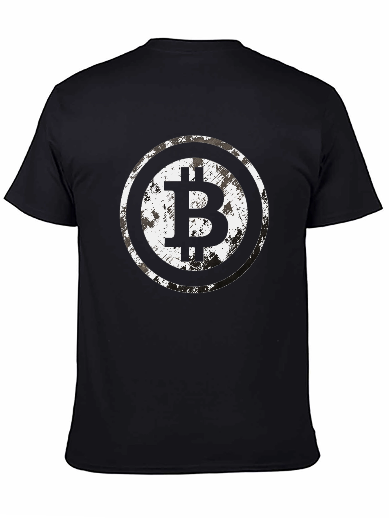 Bitcoin Grunge Circle Tee - Crypto Currency T-Shirt