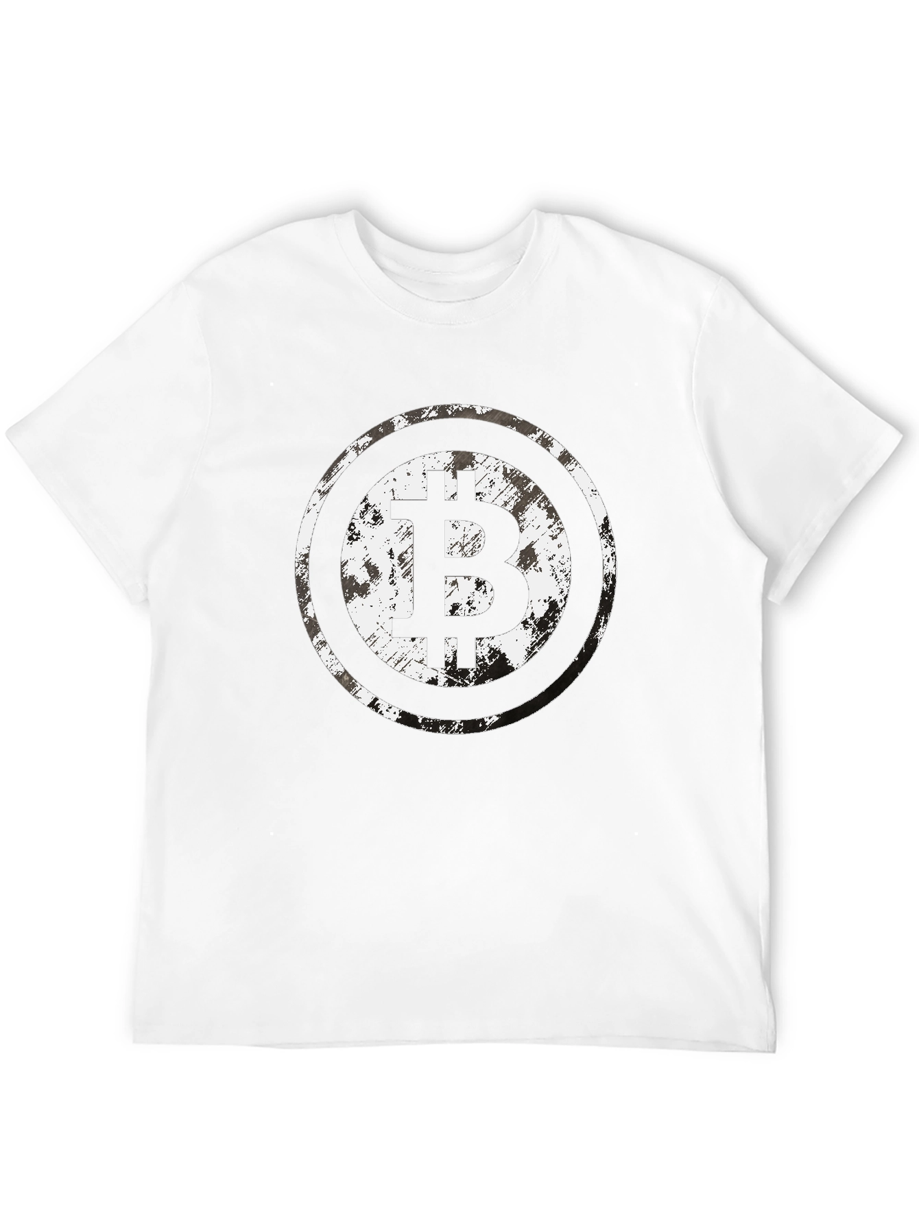 Bitcoin Grunge Circle Tee - Crypto Currency T-Shirt