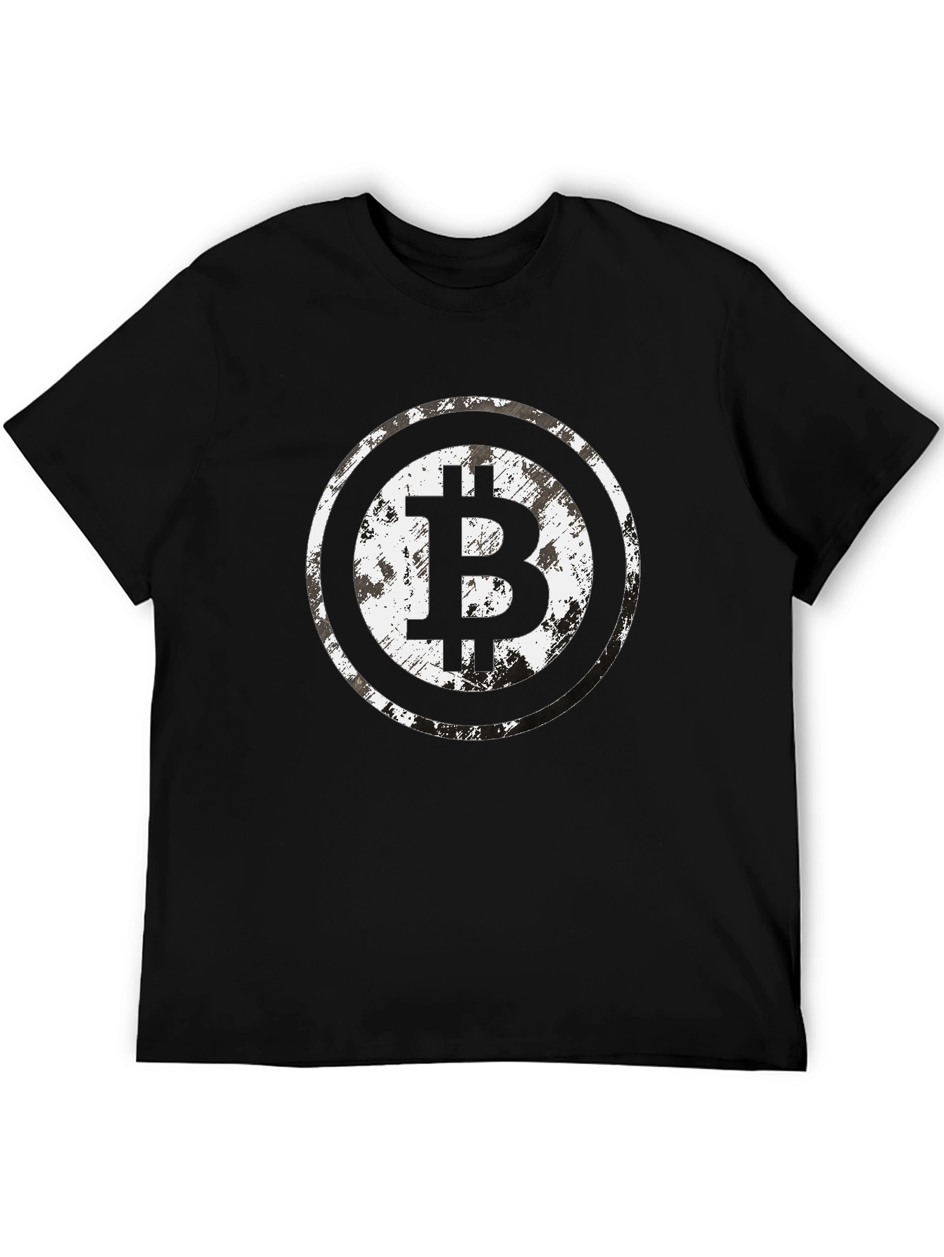 Bitcoin Grunge Circle Tee - Crypto Currency T-Shirt