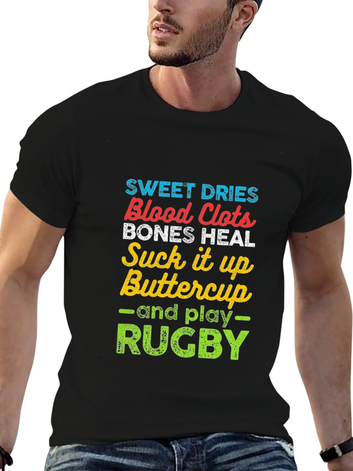 Rugby T-Shirt: Sweet Dries Blood Clots Bones Heal
