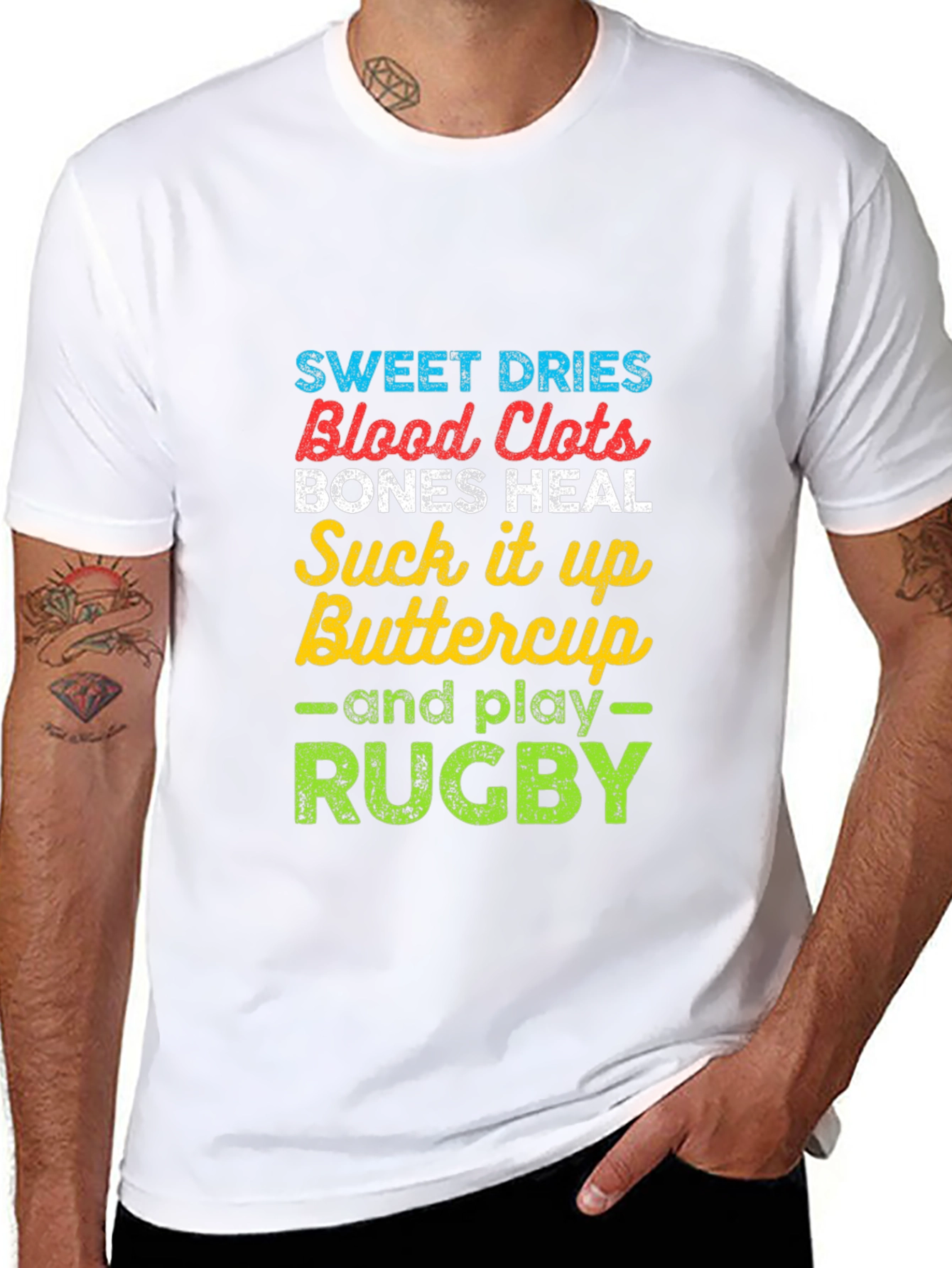 Rugby T-Shirt: Sweet Dries Blood Clots Bones Heal