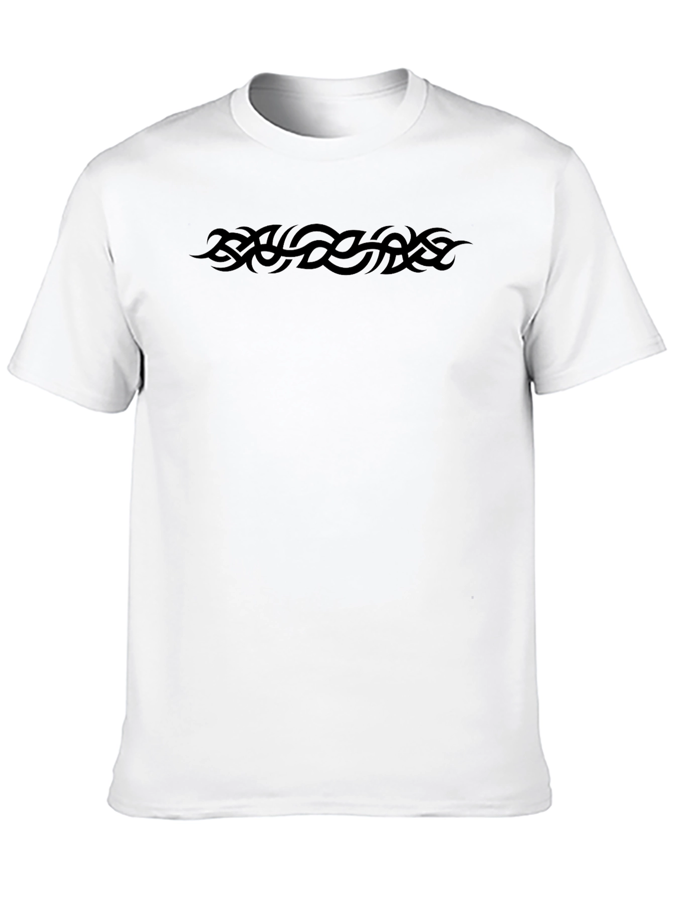 Black Tribal Text Graphic T-Shirt