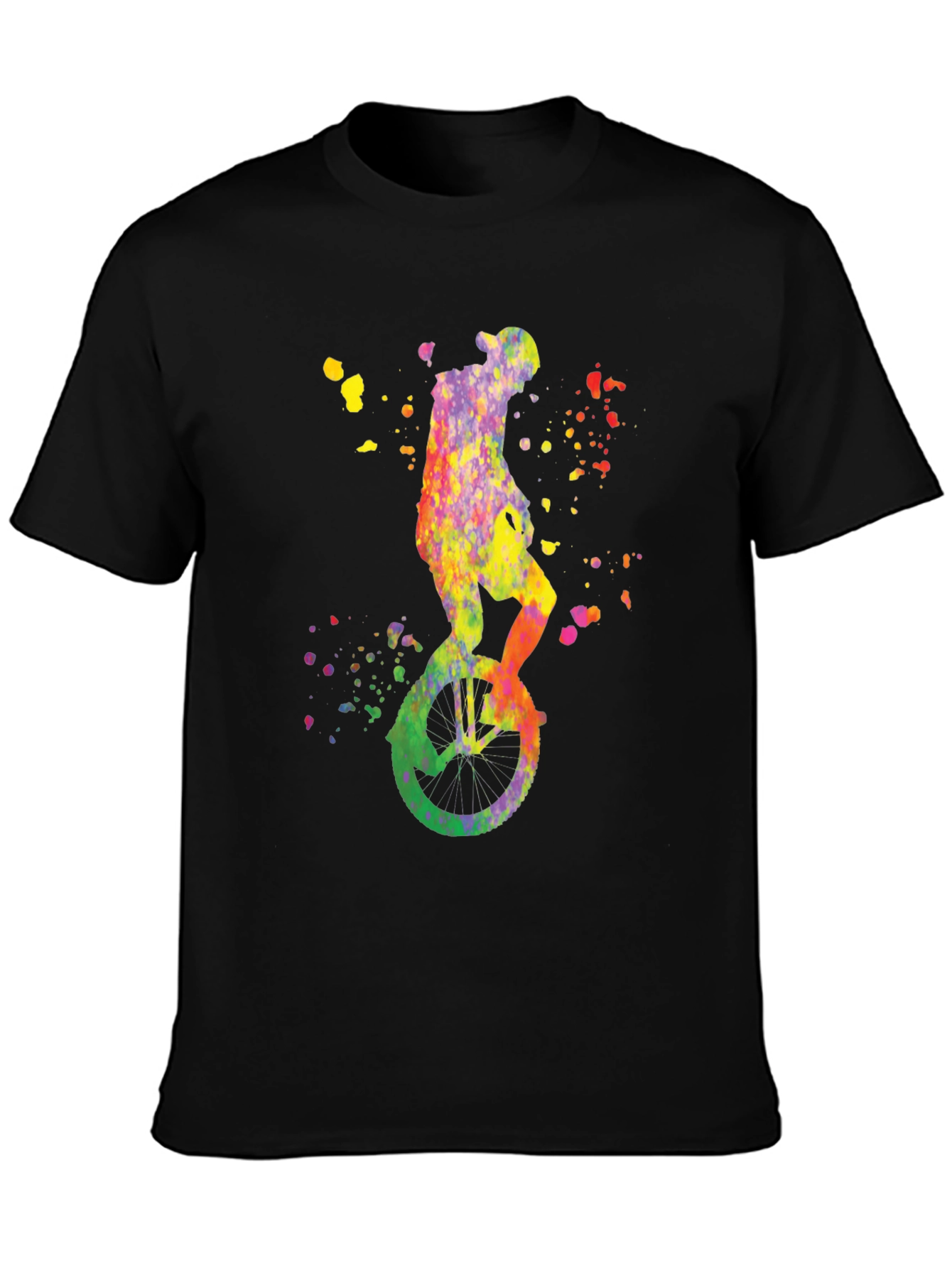 Watercolor Unicycle Graphic T-Shirt