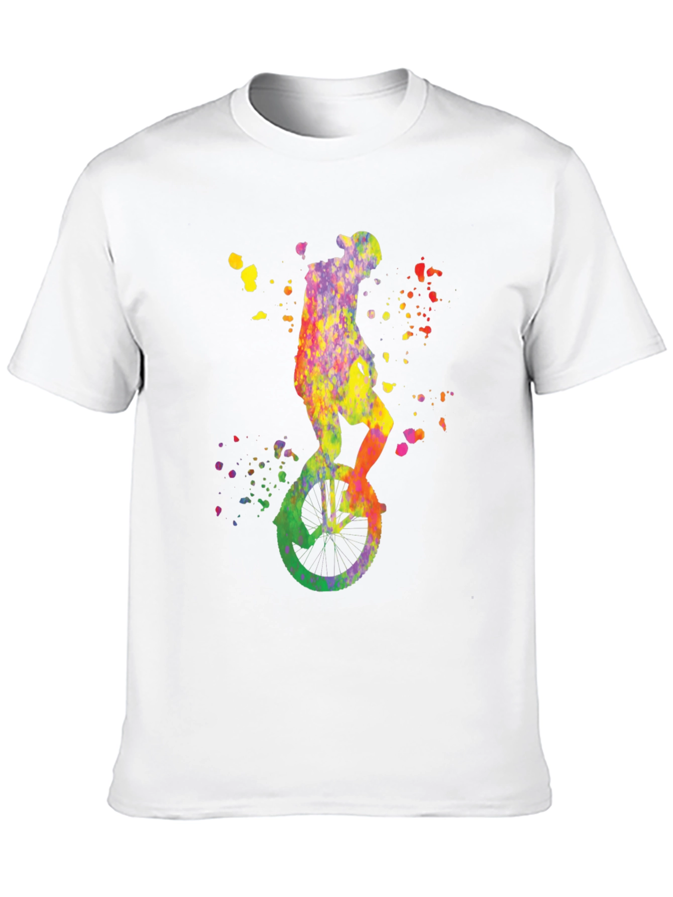 Watercolor Unicycle Graphic T-Shirt