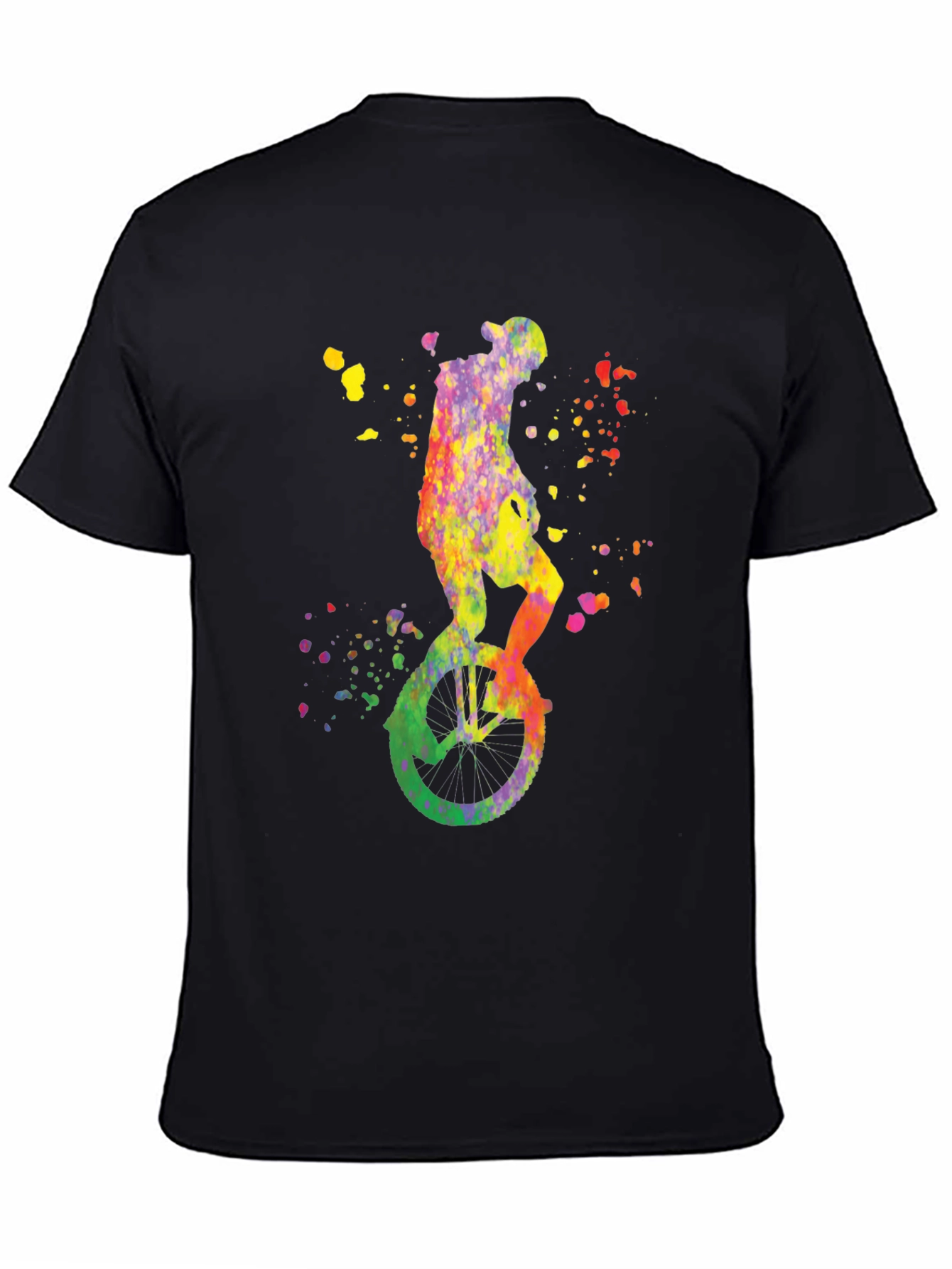 Watercolor Unicycle Graphic T-Shirt