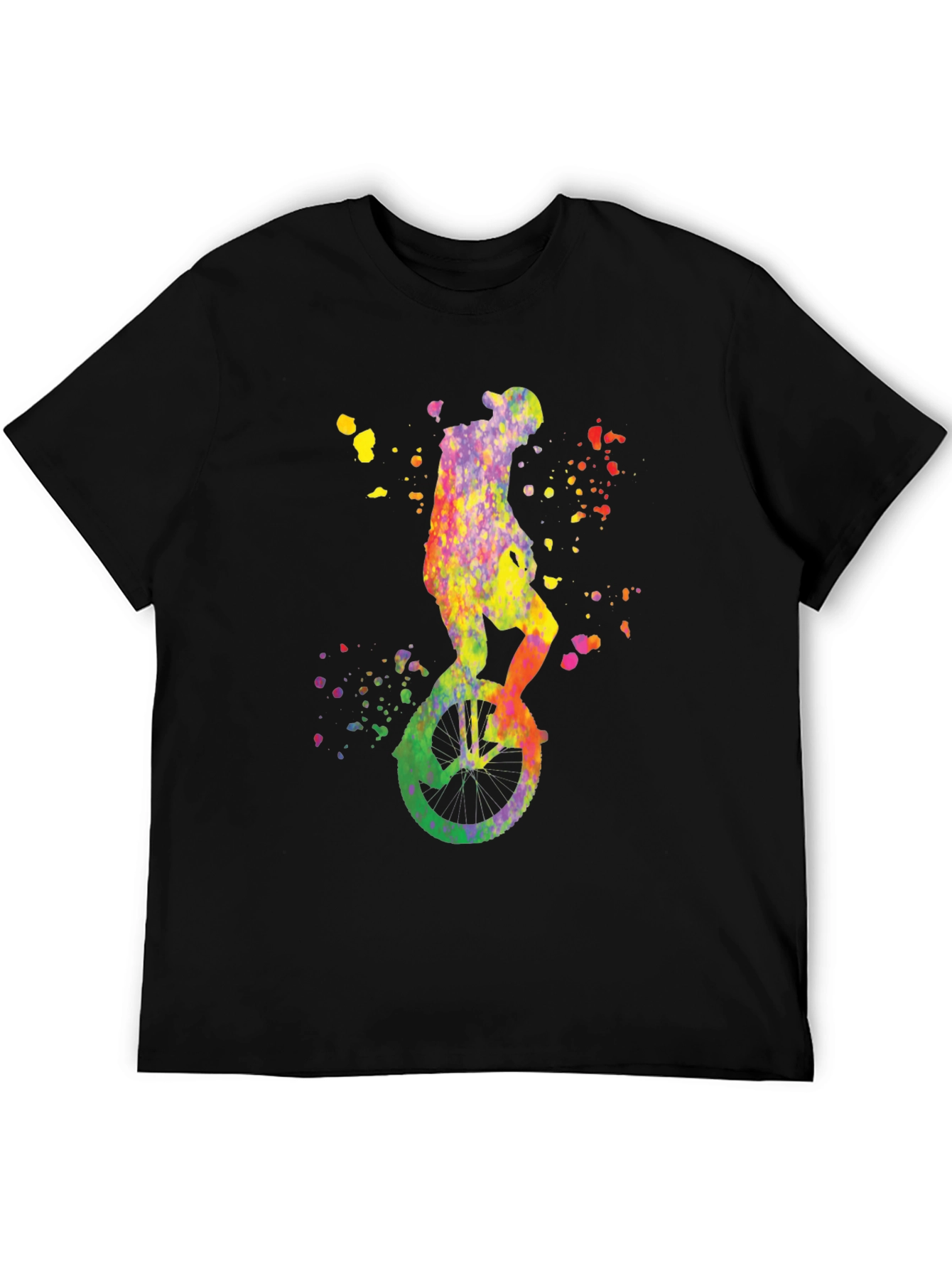 Watercolor Unicycle Graphic T-Shirt