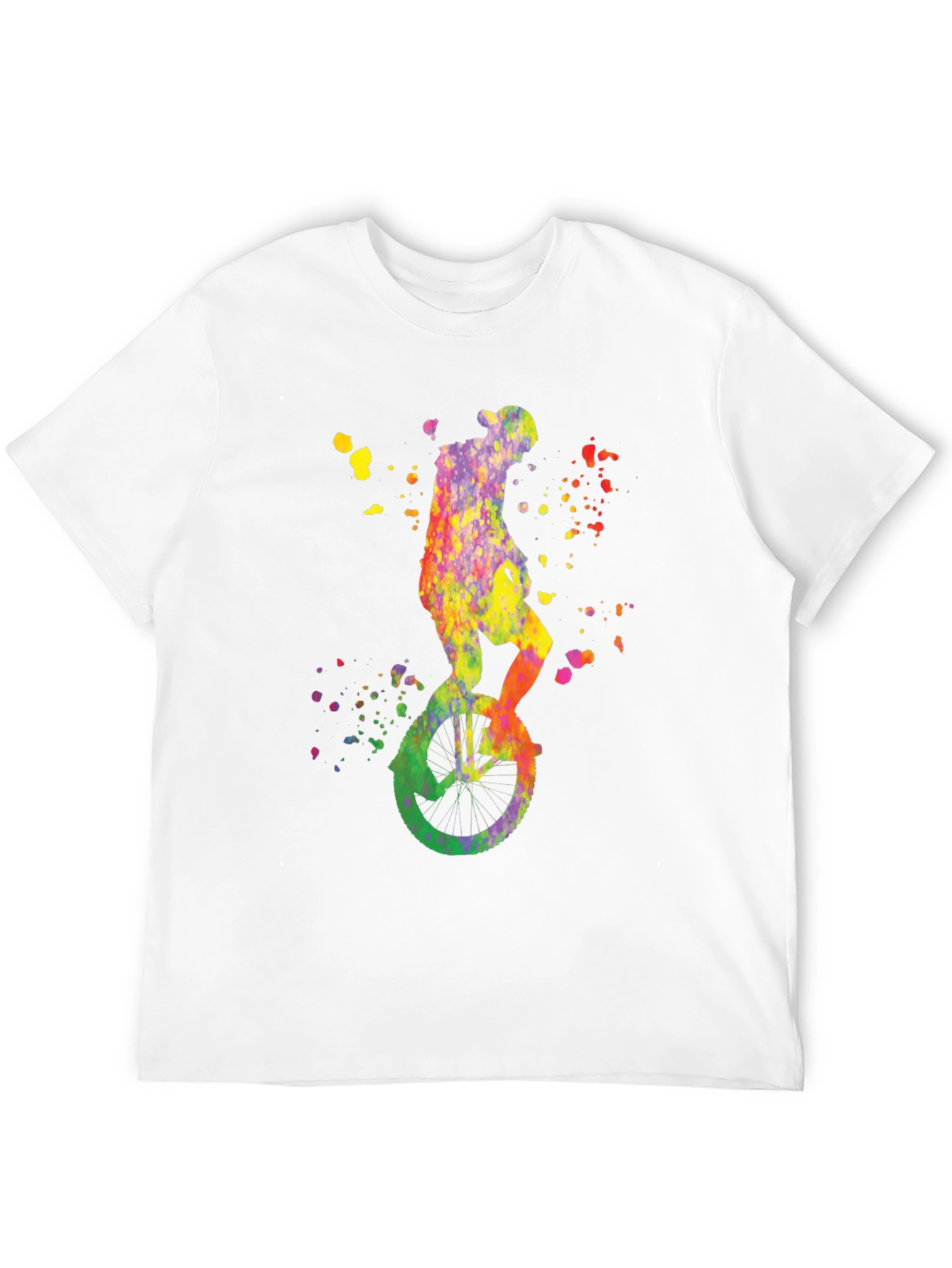 Watercolor Unicycle Graphic T-Shirt