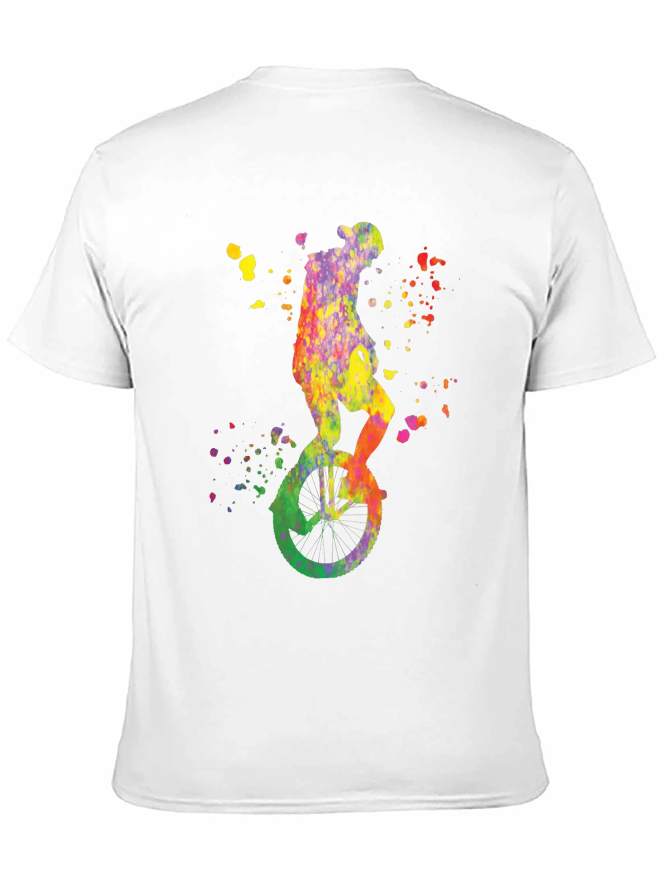 Watercolor Unicycle Graphic T-Shirt