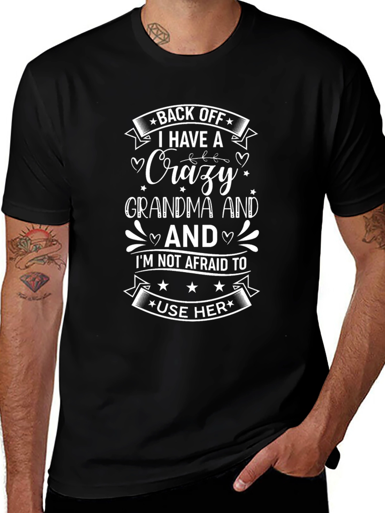 Crazy Grandma Graphic Tee - Back Off T-Shirt