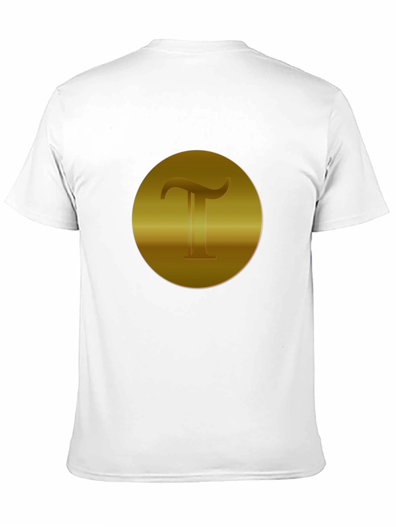 Golden T Design Black T-Shirt
