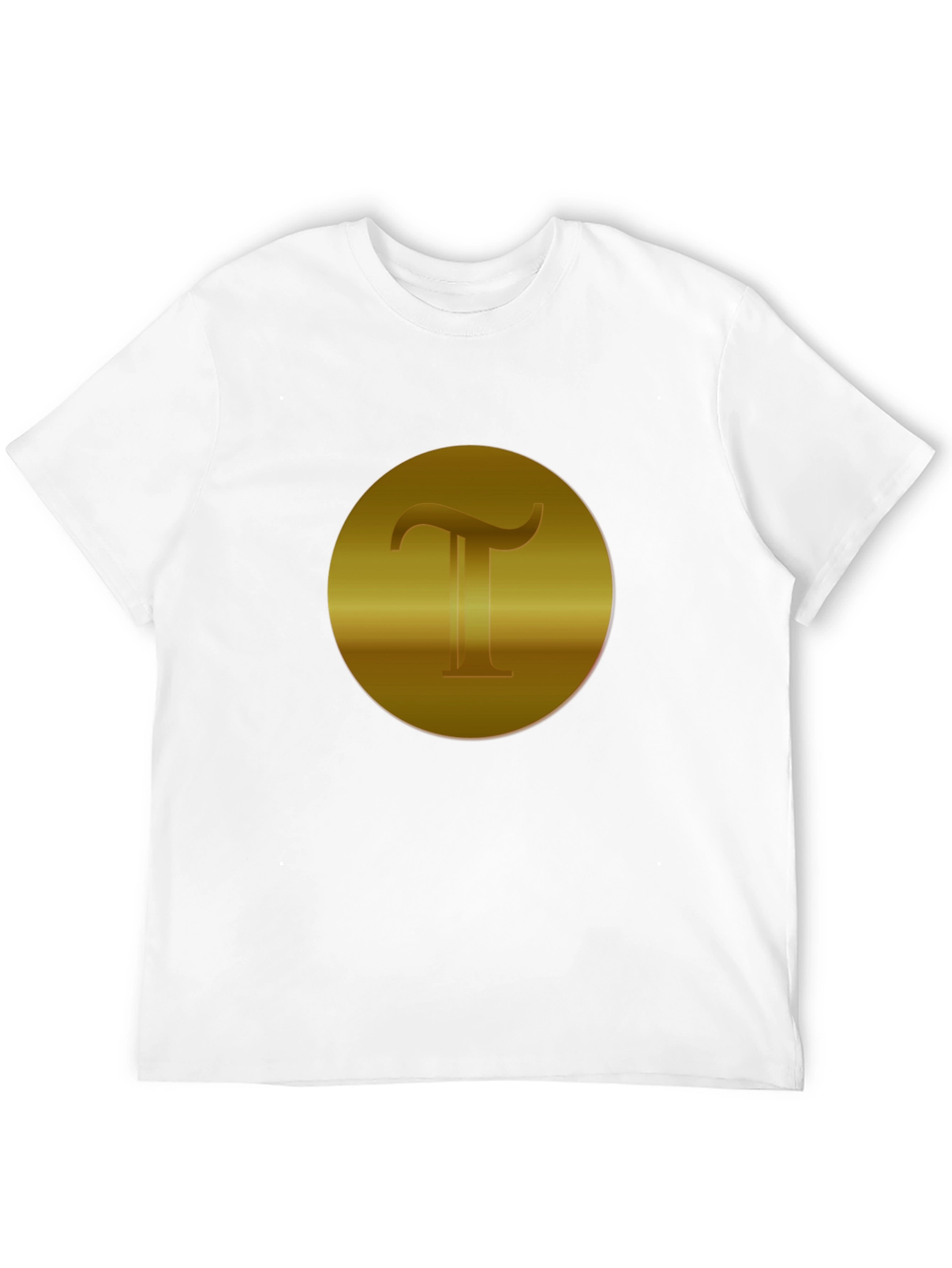 Golden T Design Black T-Shirt