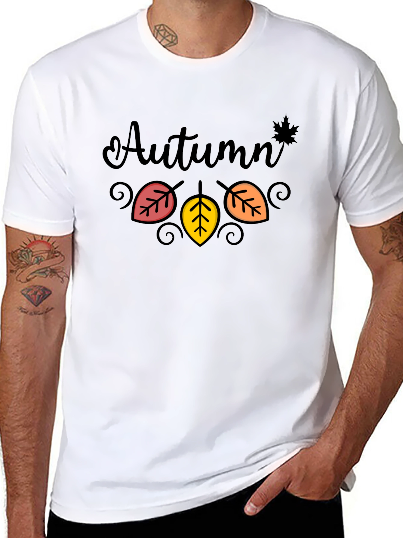 Autumn Leaves Graphic Tee - Seasonal Style