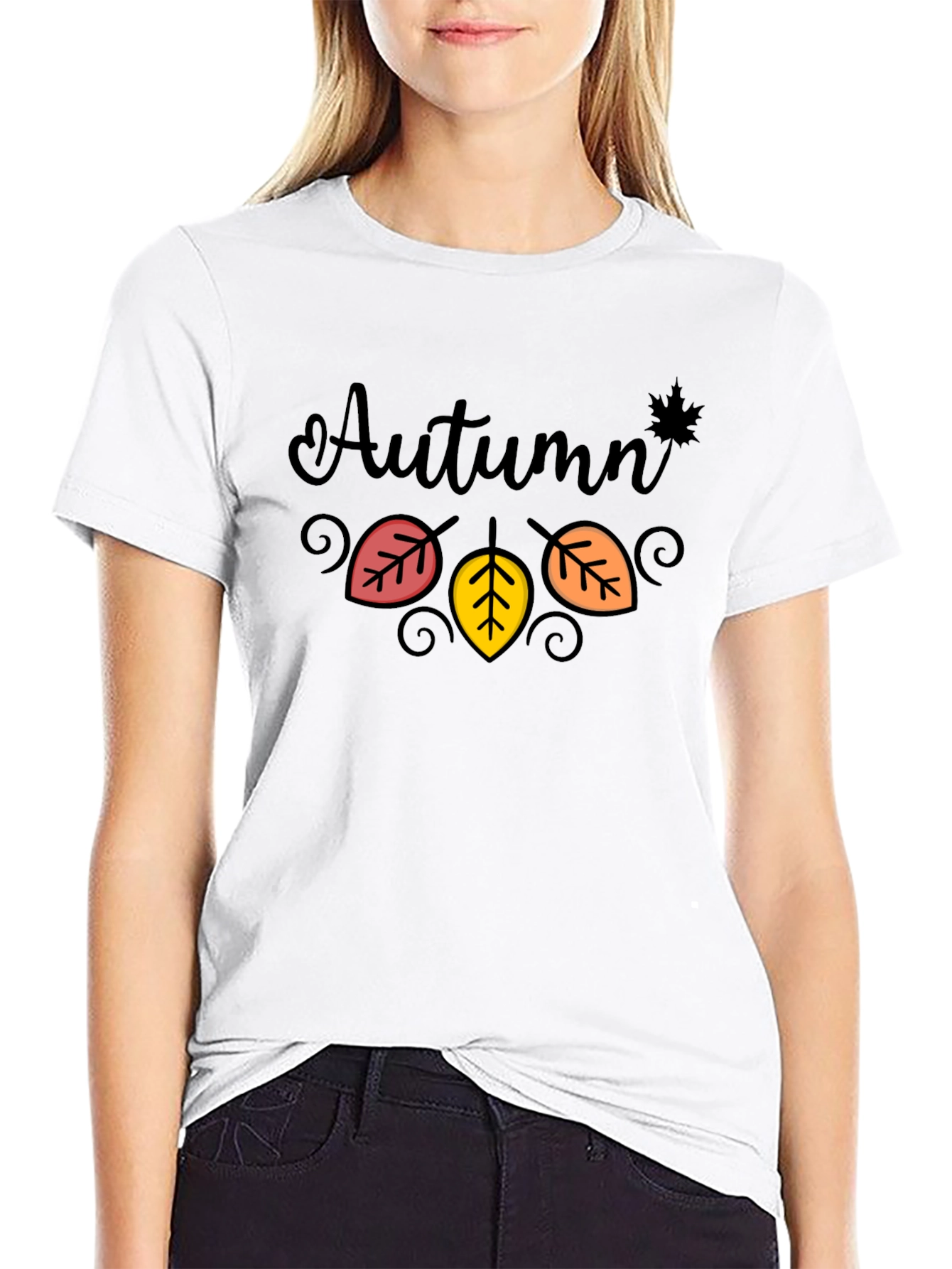 Autumn Leaves Graphic Tee - Seasonal Style