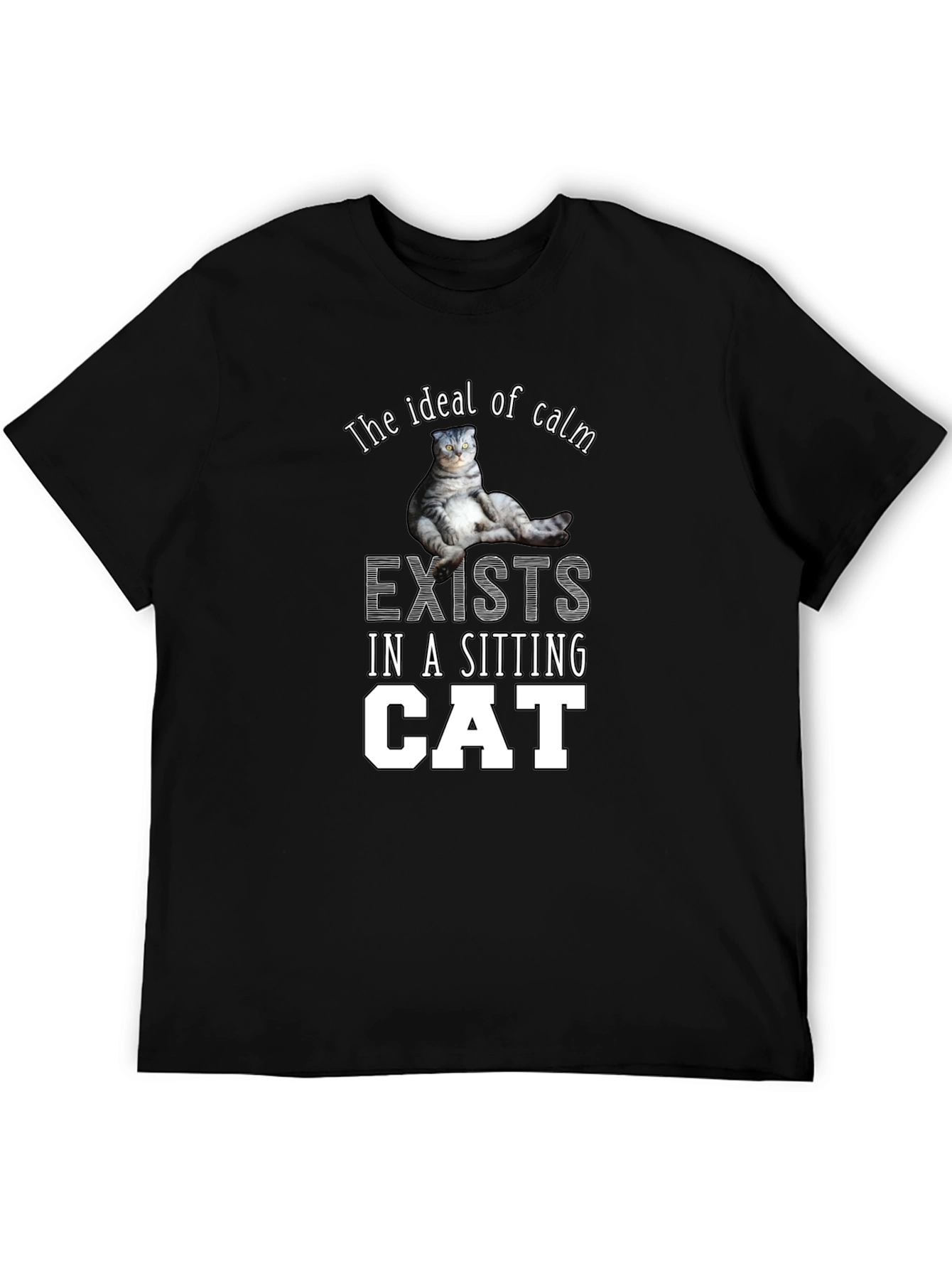 Ideal Calm Sitting Cat T-Shirt