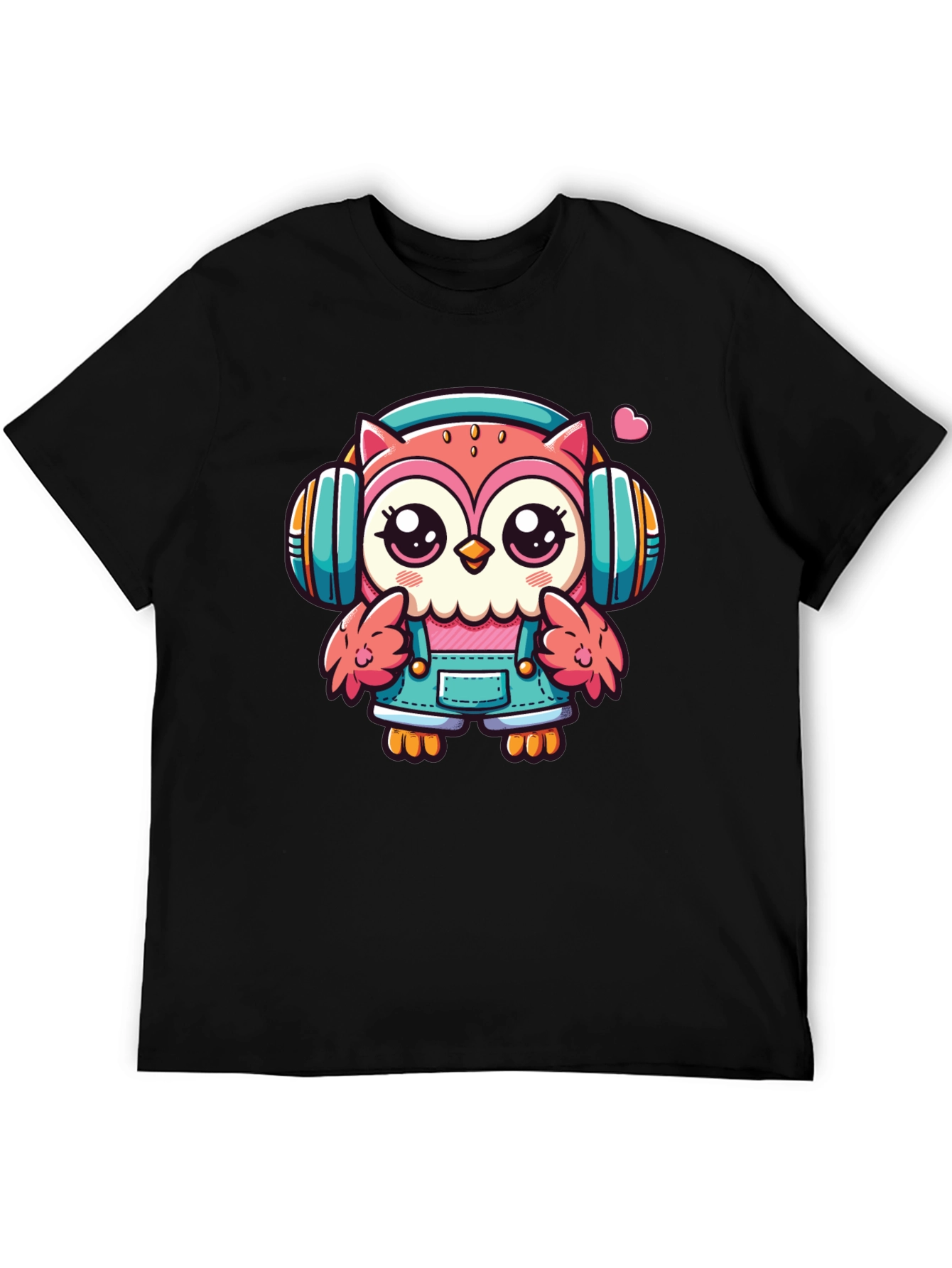 Owl DJ T-Shirt: Cute Cartoon Animal Tee
