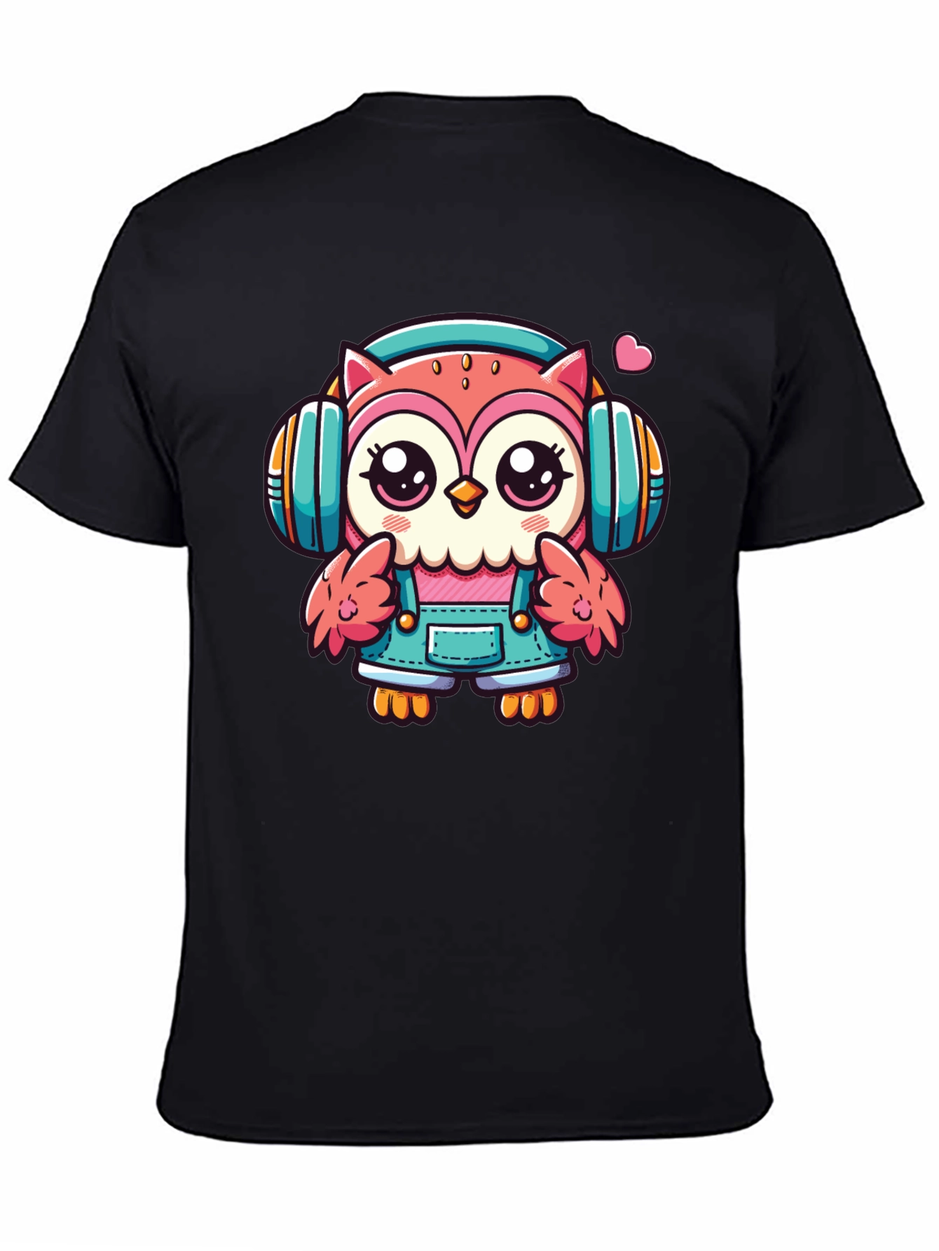 Owl DJ T-Shirt: Cute Cartoon Animal Tee