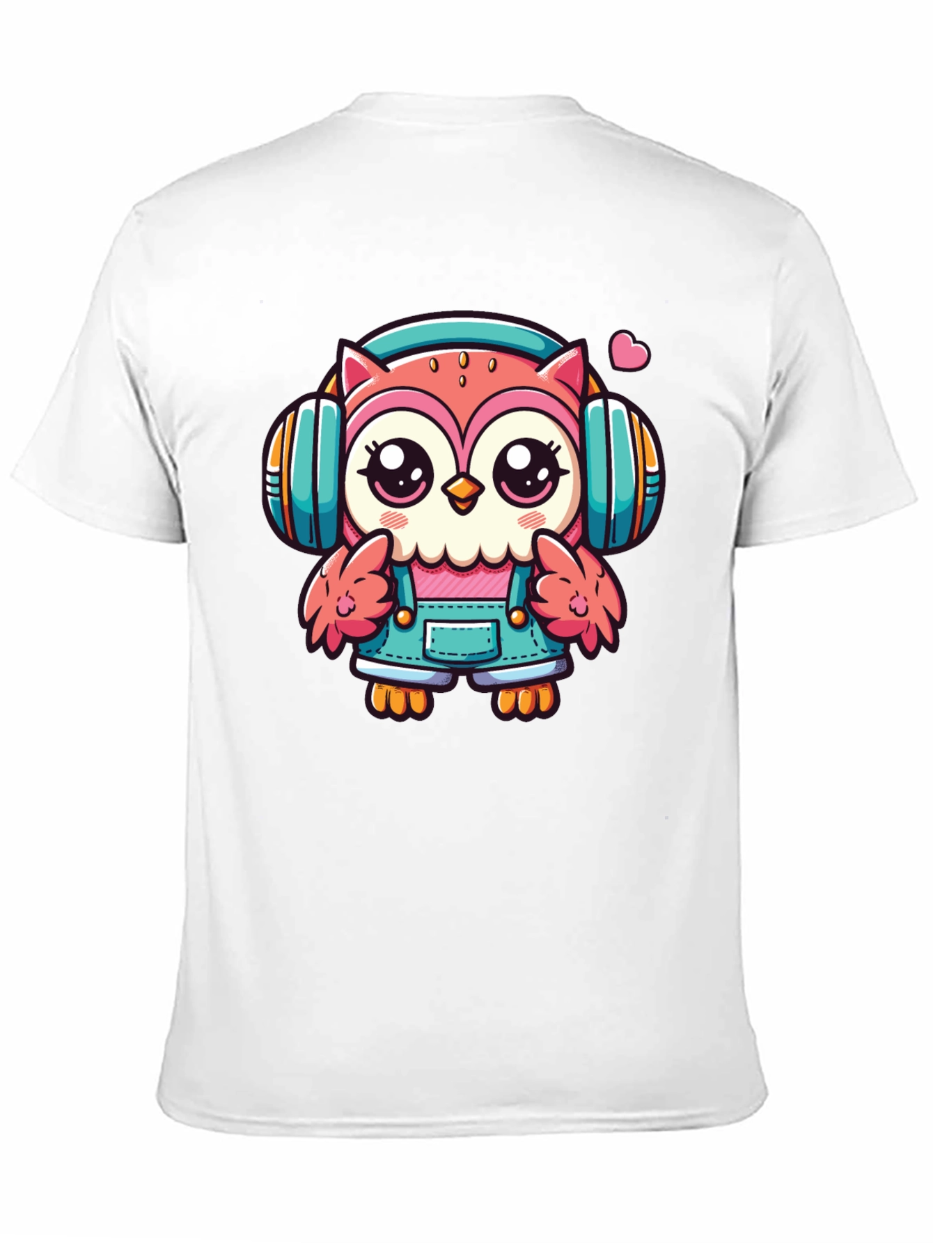 Owl DJ T-Shirt: Cute Cartoon Animal Tee