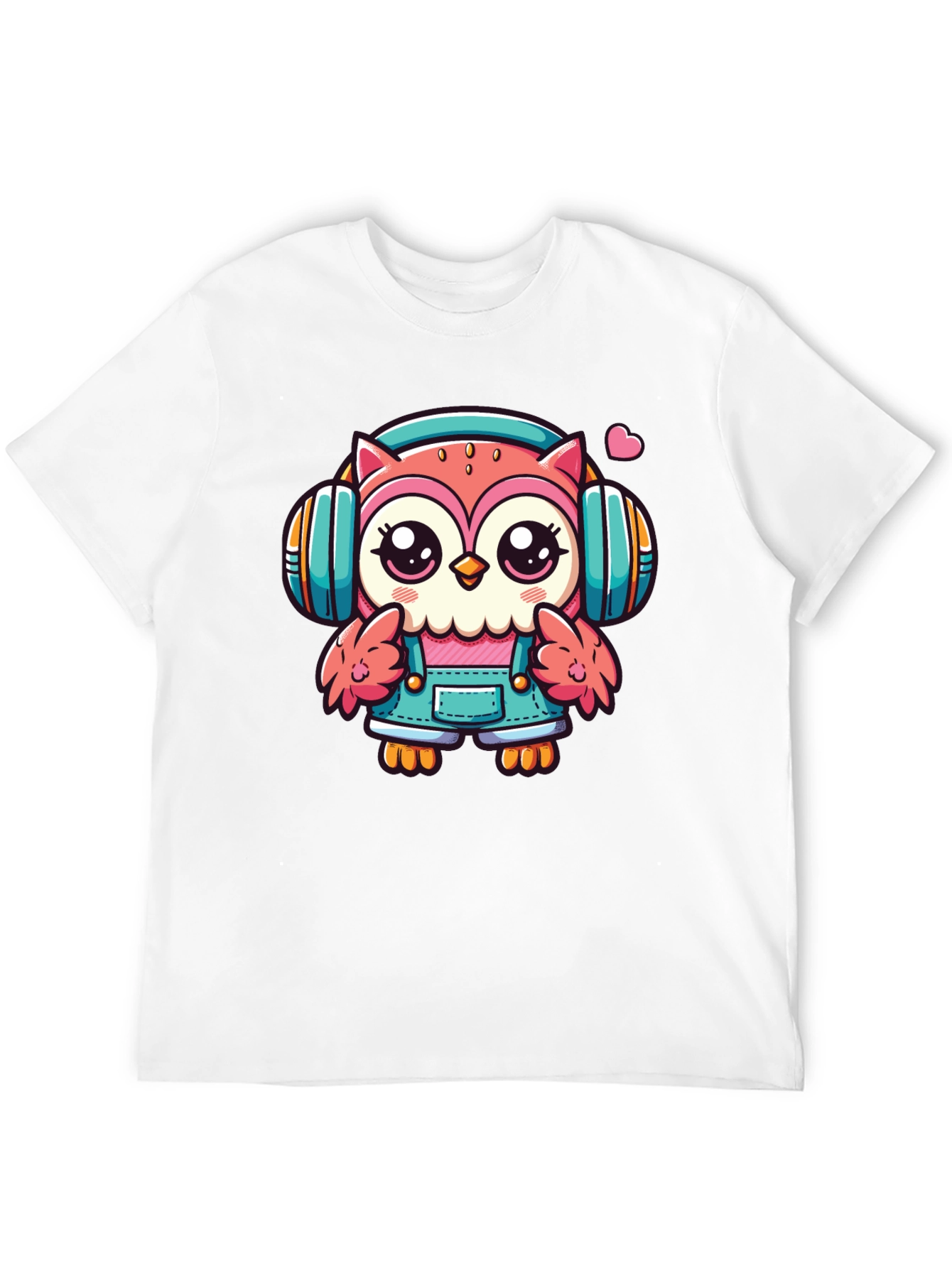 Owl DJ T-Shirt: Cute Cartoon Animal Tee
