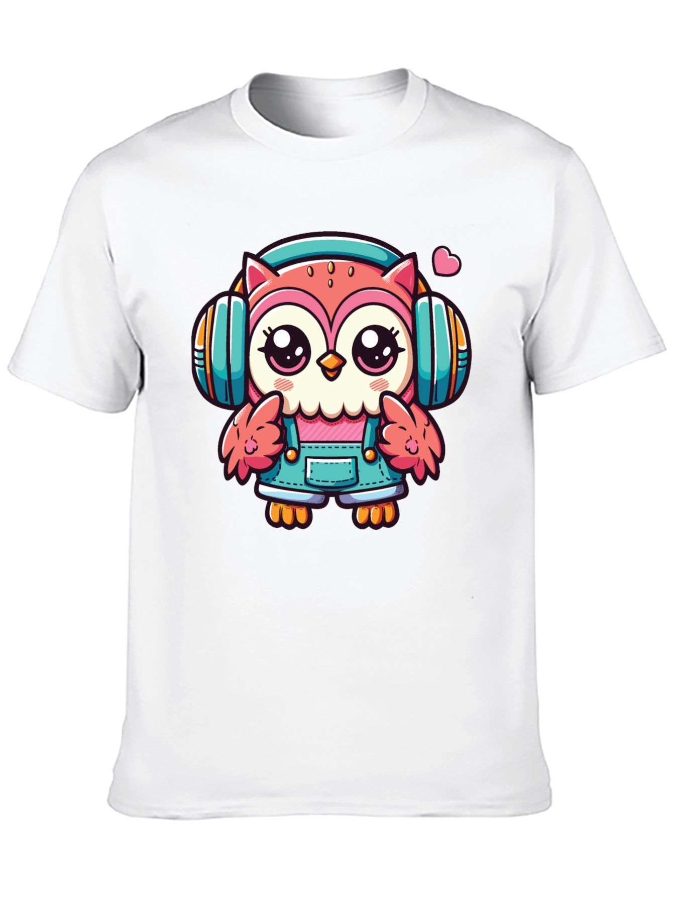 Owl DJ T-Shirt: Cute Cartoon Animal Tee