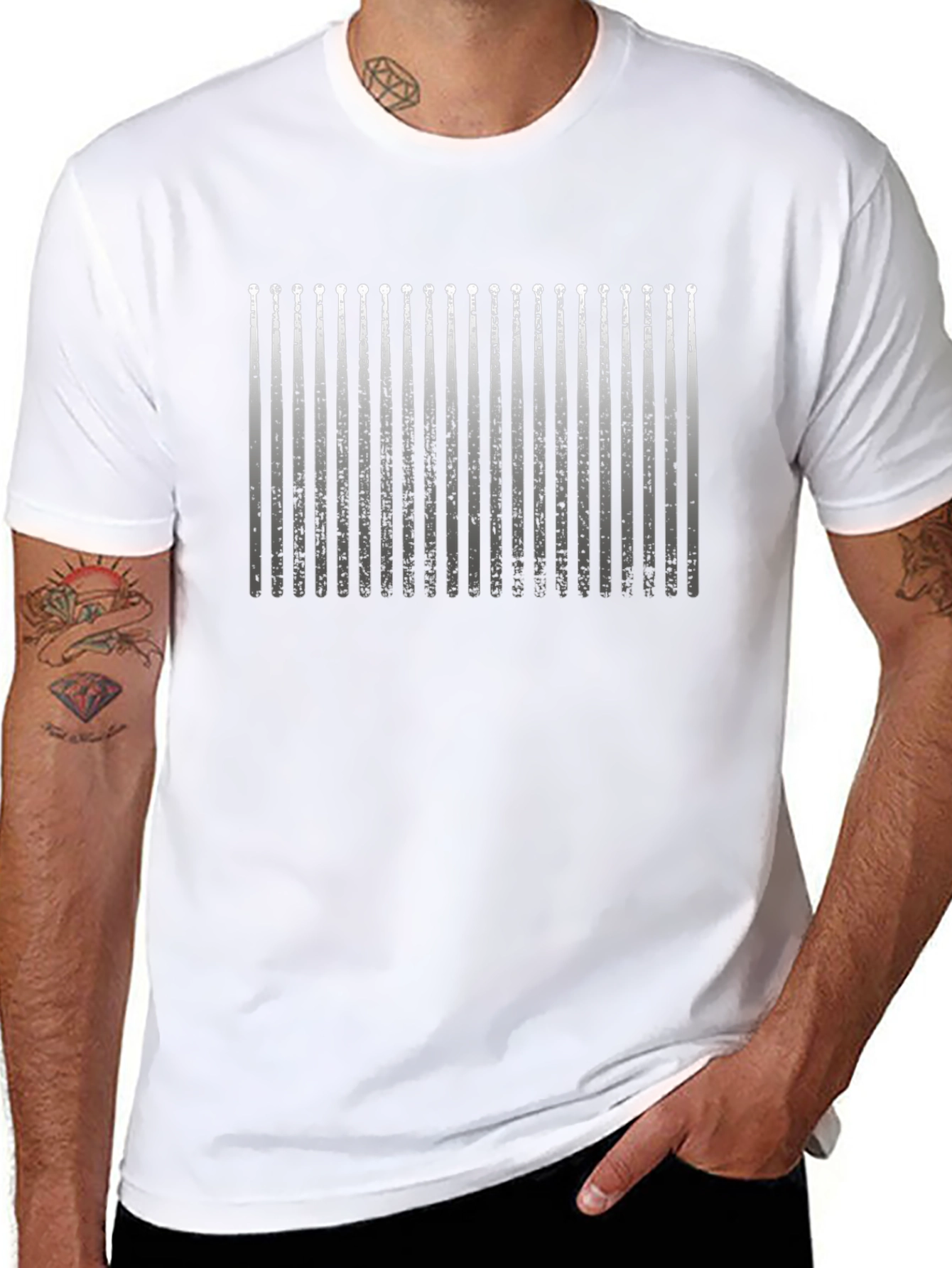 Drum Sticks Graphic T-Shirt - Music Lover Tee