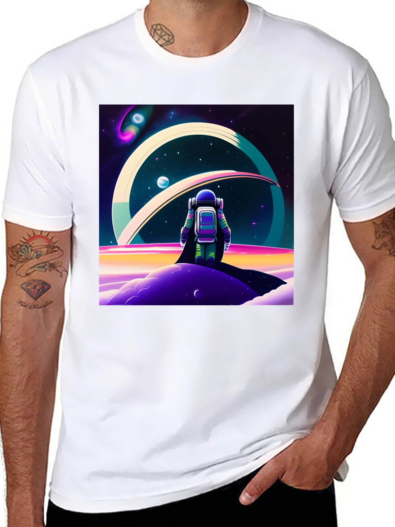 Astronaut Outer Space T-Shirt - Graphic Tee