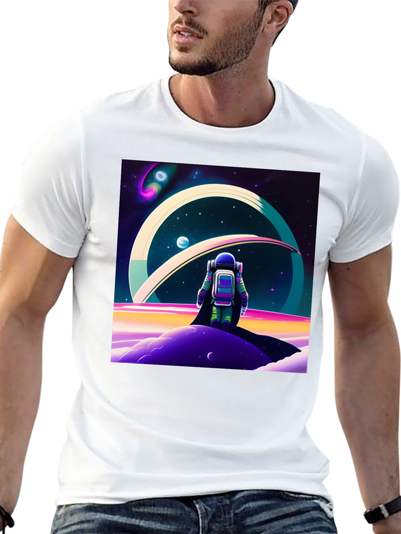 Astronaut Outer Space T-Shirt - Graphic Tee