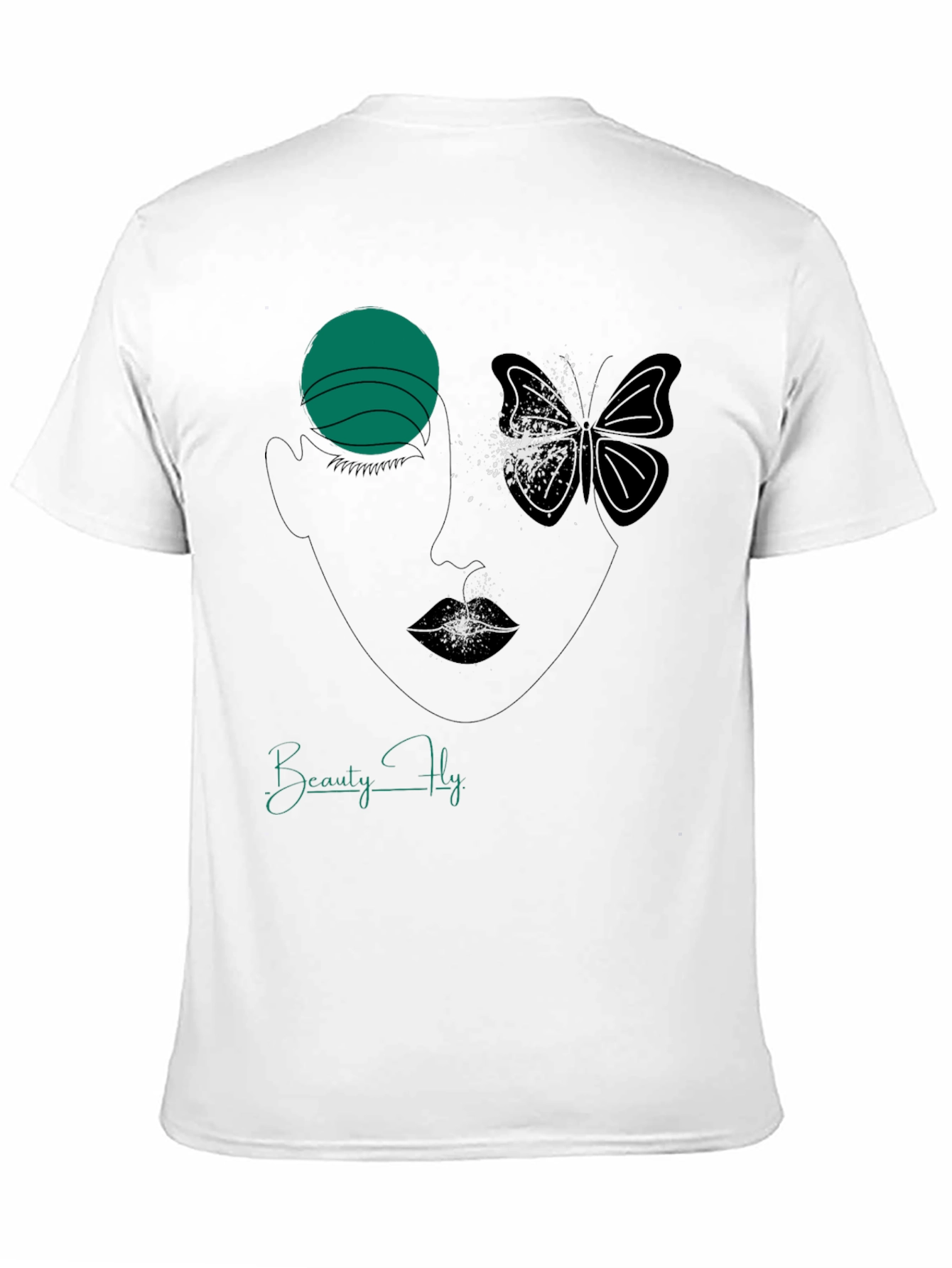 Beauty Fly Graphic T-Shirt - Stylish Face Butterfly Design