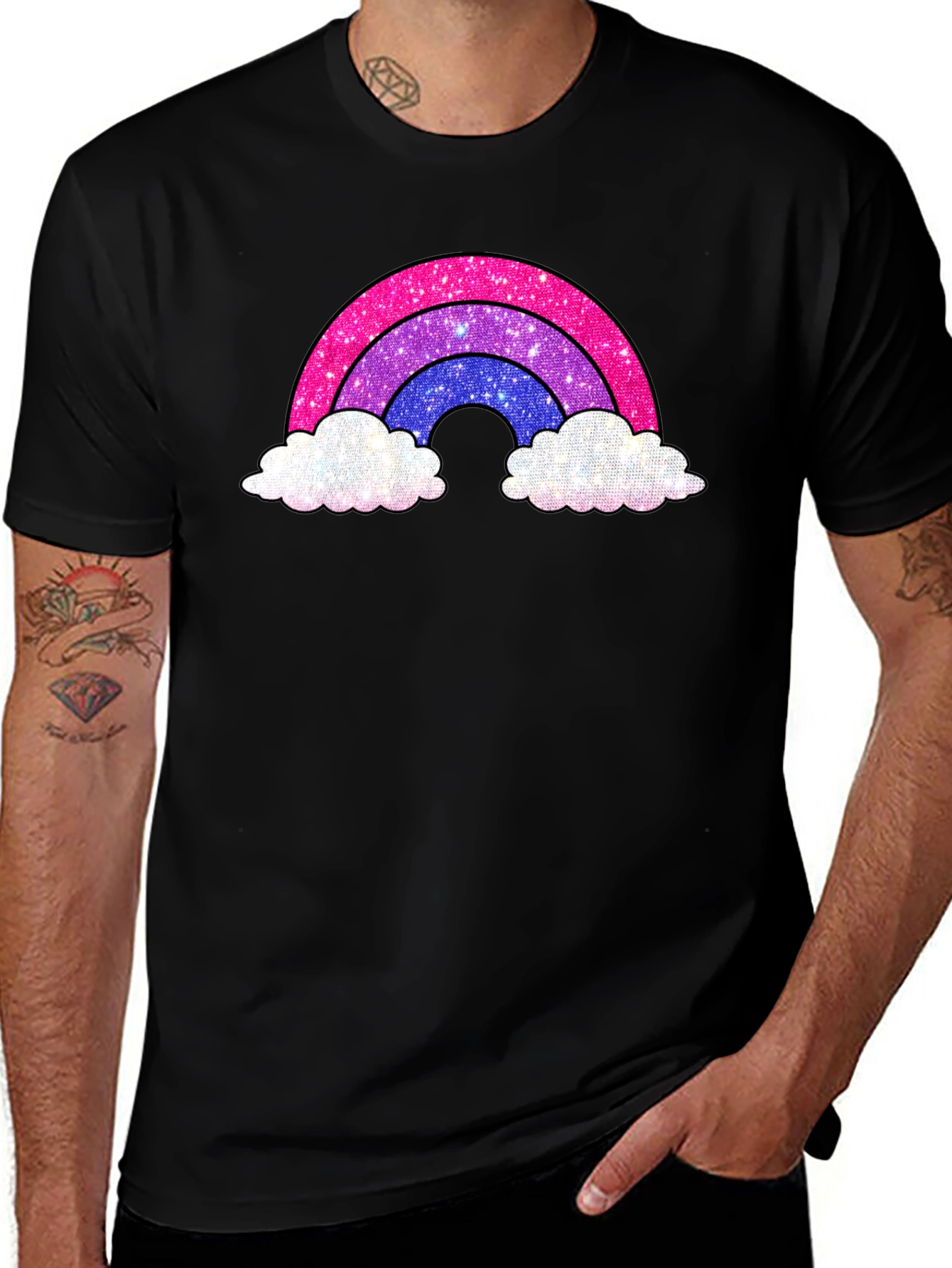 Bisexual Pride Rainbow Graphic T-Shirt