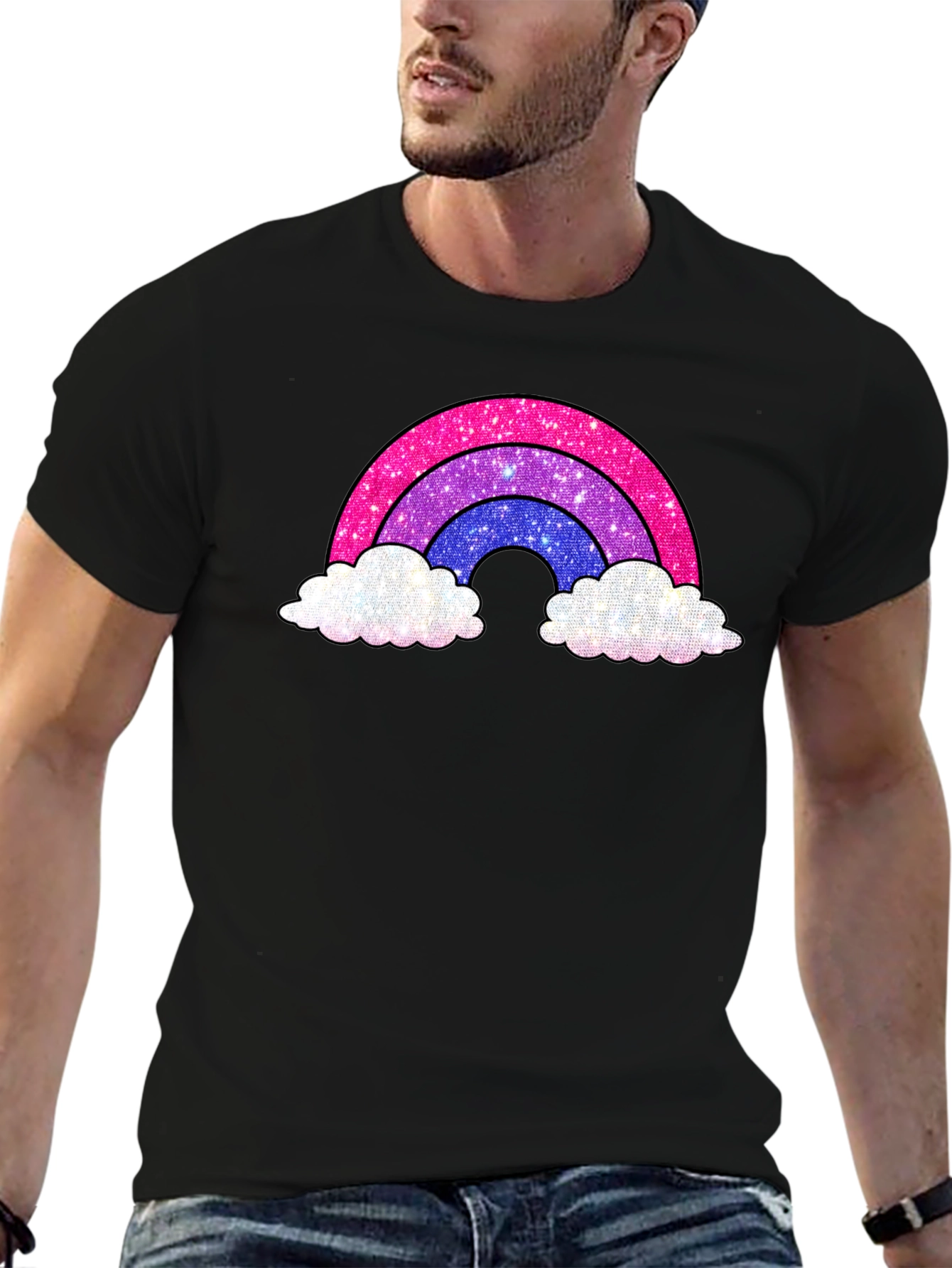 Bisexual Pride Rainbow Graphic T-Shirt