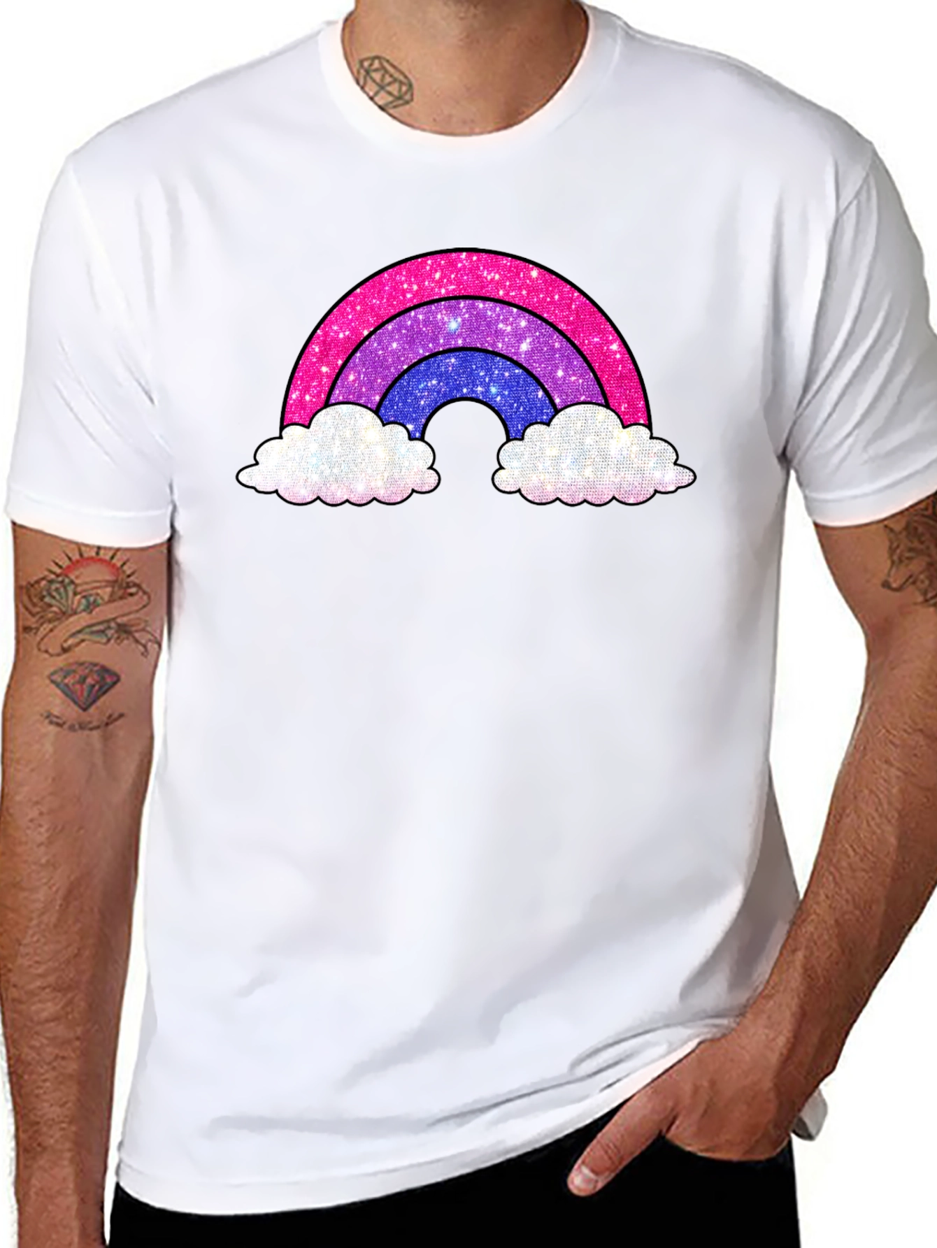 Bisexual Pride Rainbow Graphic T-Shirt