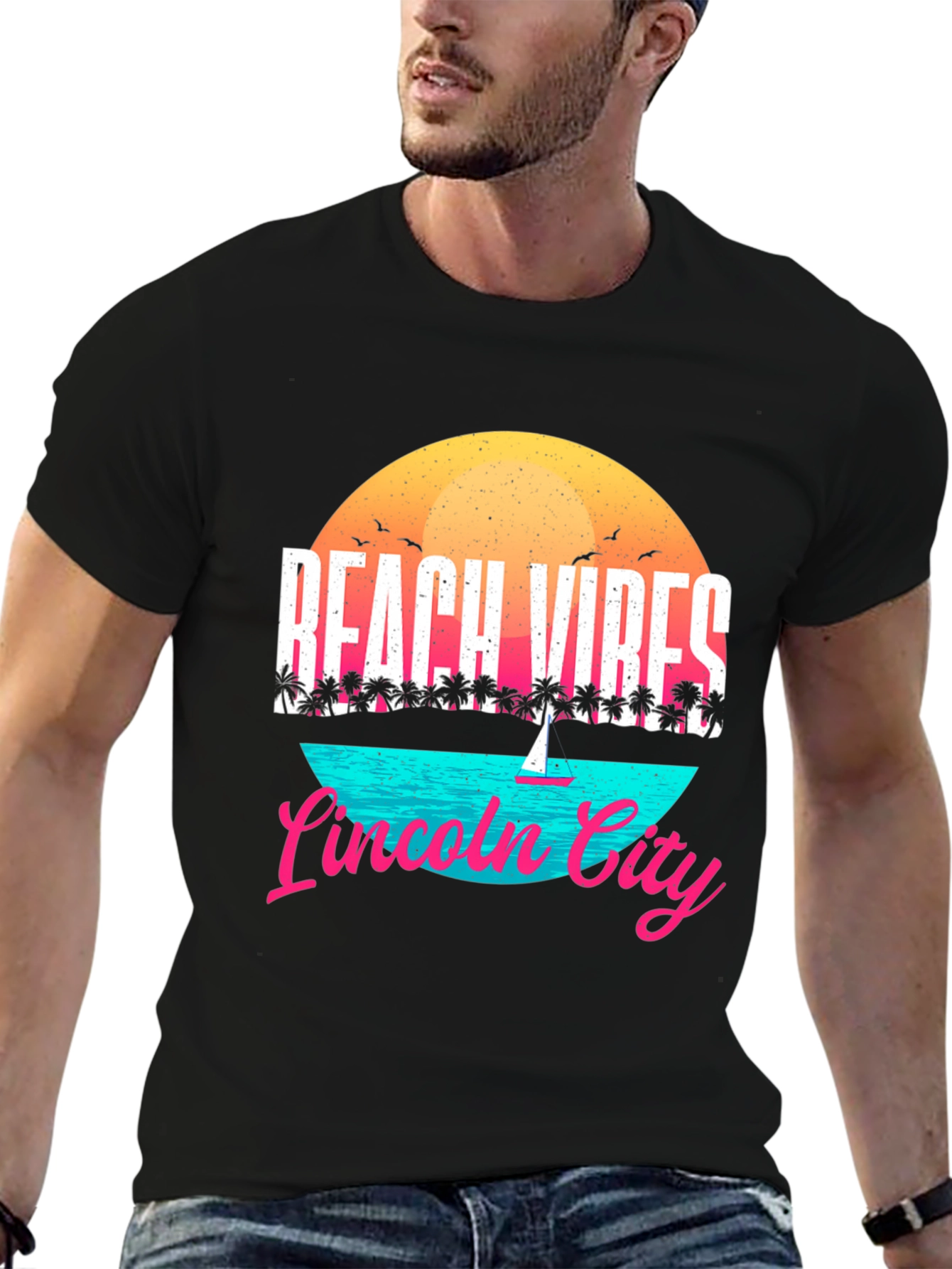Beach Vibes Lincoln City T-Shirt