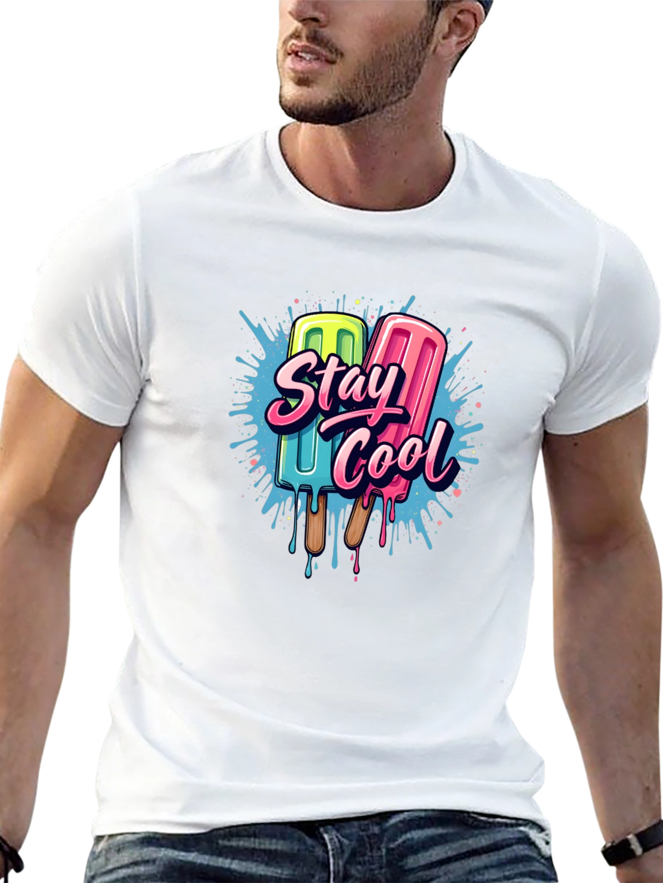 Stay Cool Popsicle Graphic T-Shirt