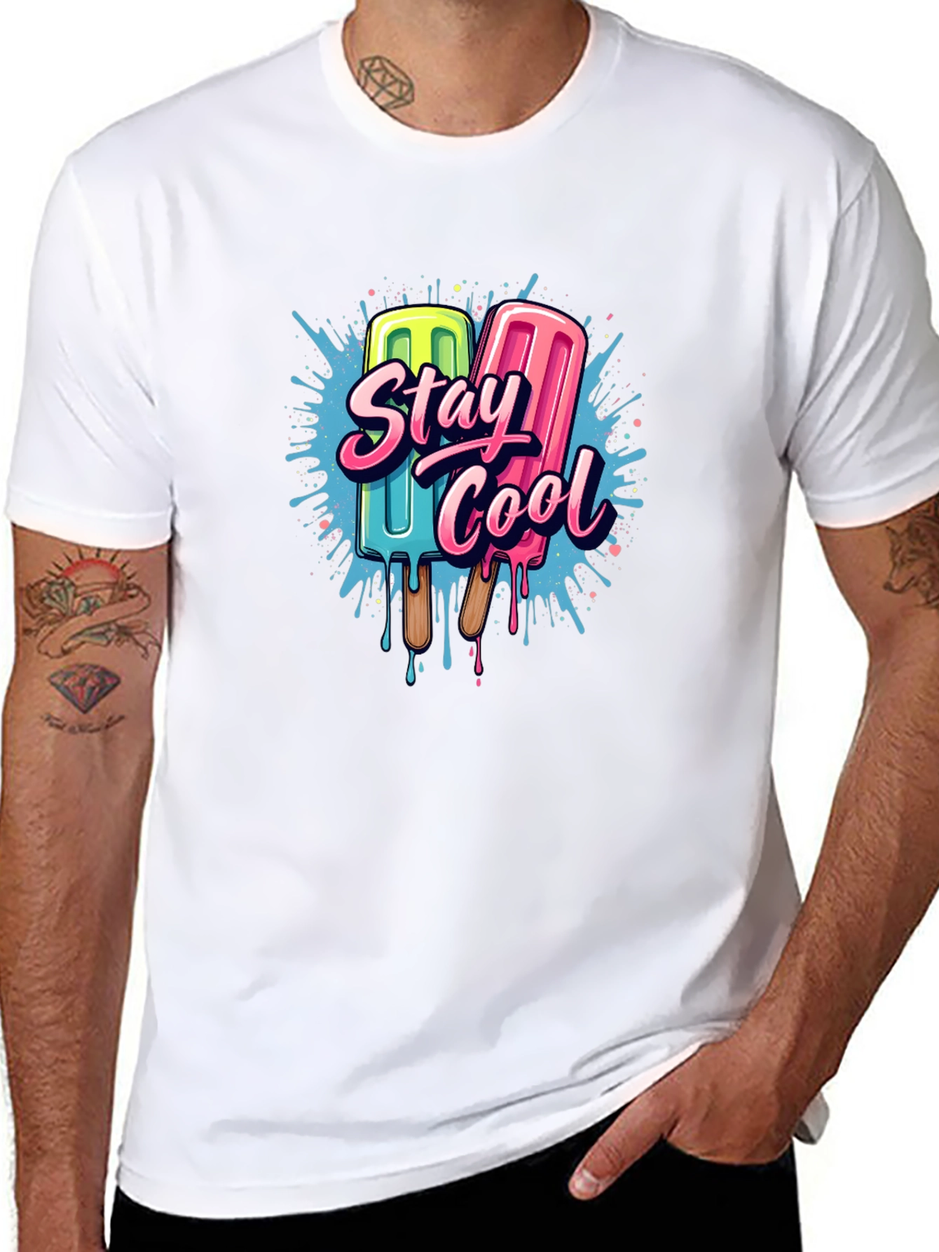 Stay Cool Popsicle Graphic T-Shirt